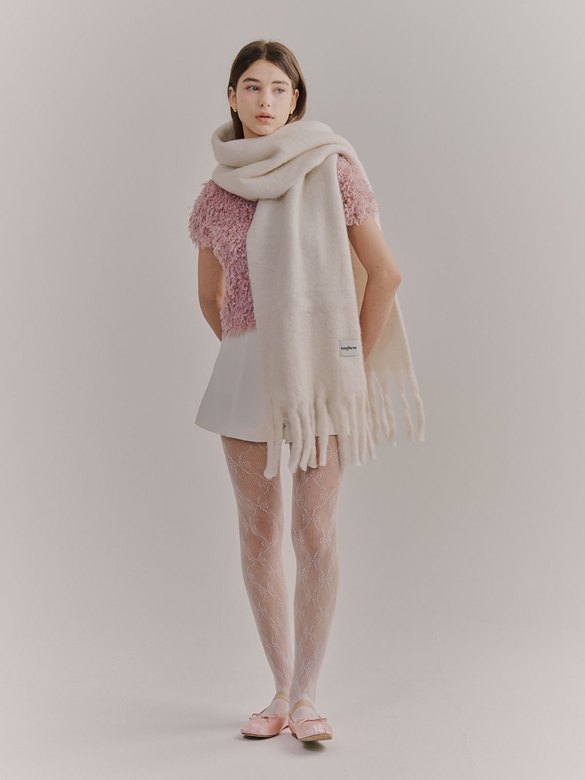 앵브록스(ENGBROX) cotton candy muffler_white