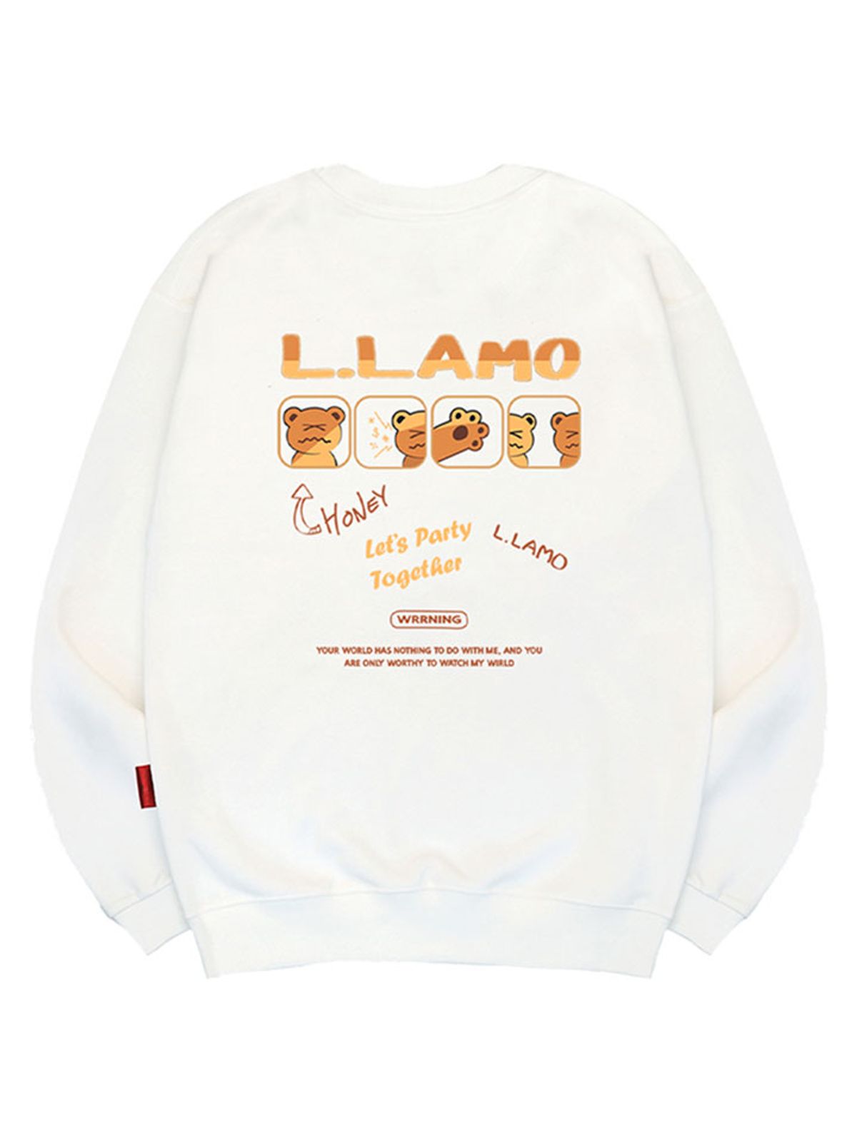 엘라모(LLAMO) 렛츠파티 맨투맨 남녀공용 빅사이즈 S~4XL