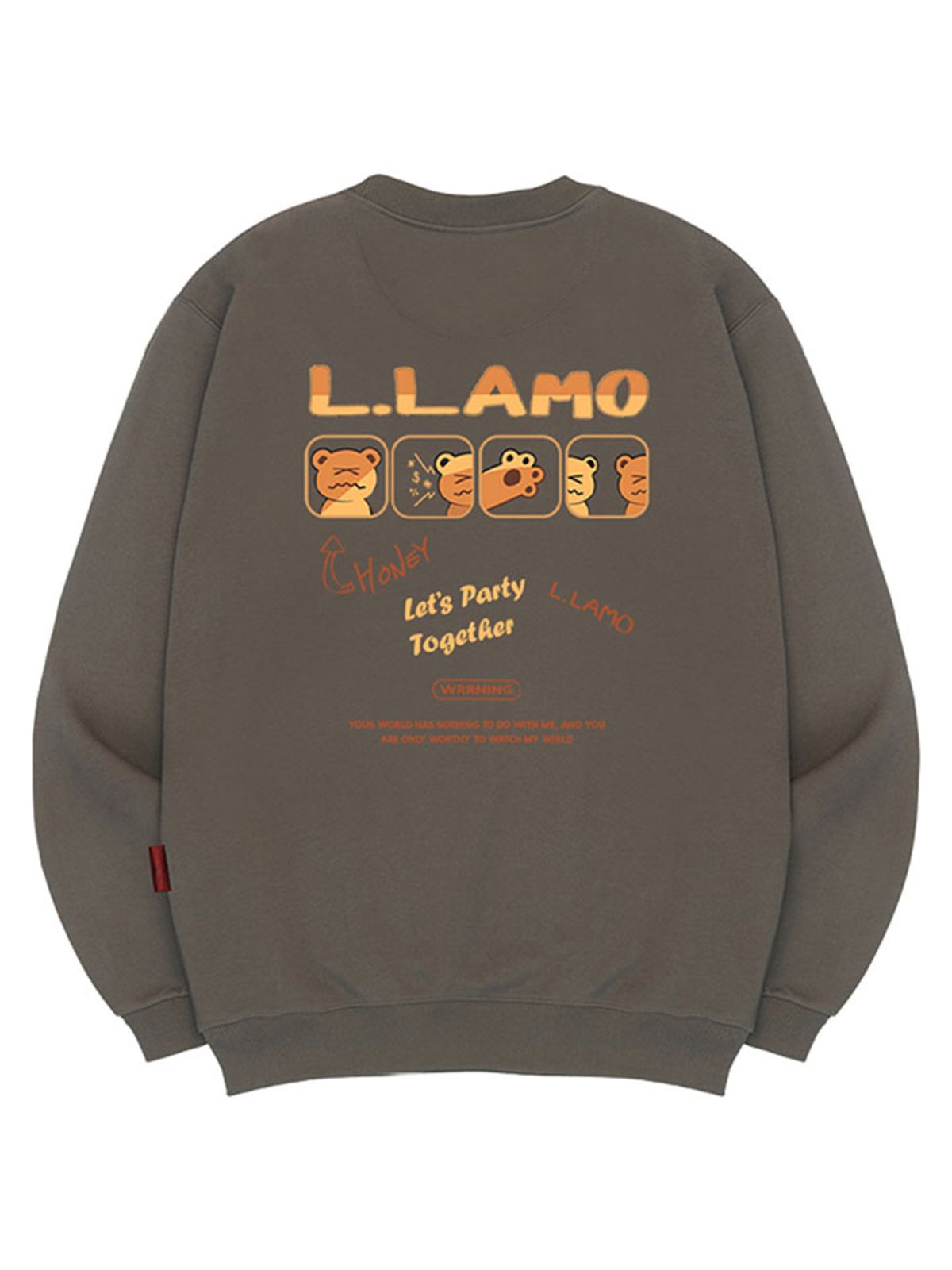 엘라모(LLAMO) 렛츠파티 맨투맨 남녀공용 빅사이즈 S~4XL