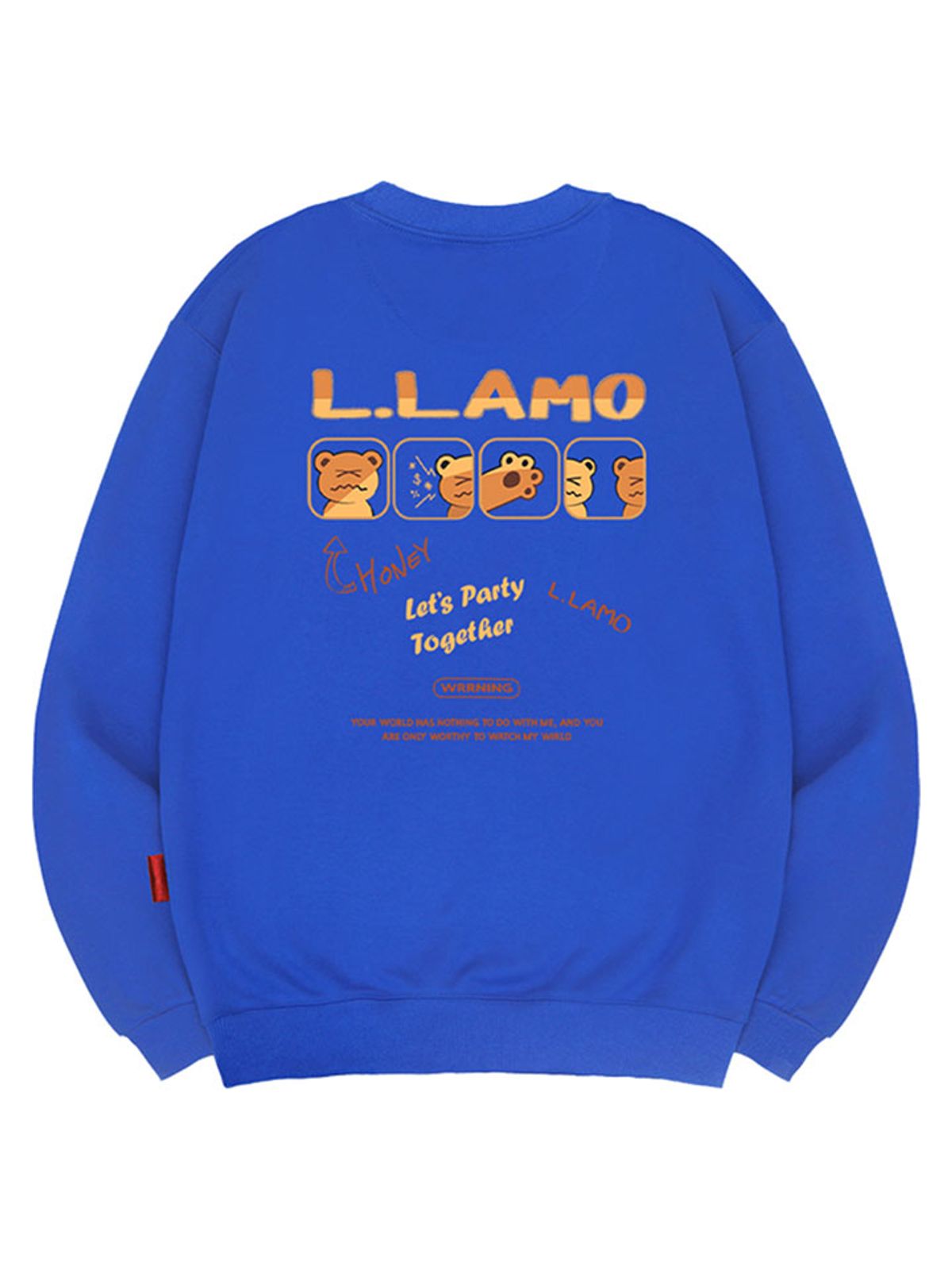 엘라모(LLAMO) 렛츠파티 맨투맨 남녀공용 빅사이즈 S~4XL