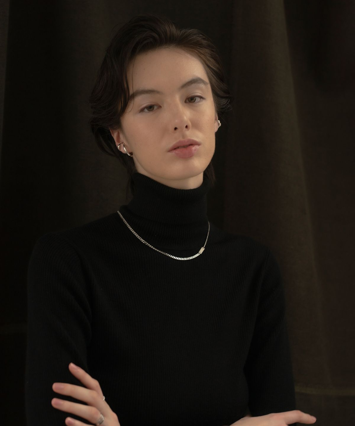 노비스도쿄(NOVICE TOKYO) 플레이트 체인 목걸이 Plate Chain Necklace［Stainless］/ silver