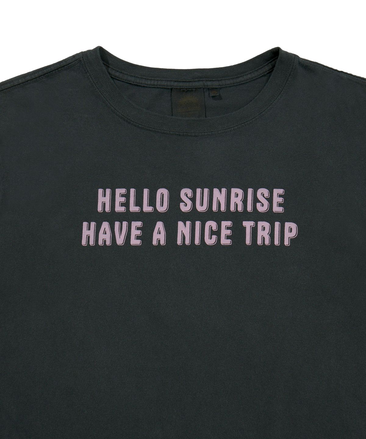 헬로 선라이즈(HELLO SUNRISE) HS P-dyed VTG Typo Logo Tee(W)_Charcoal