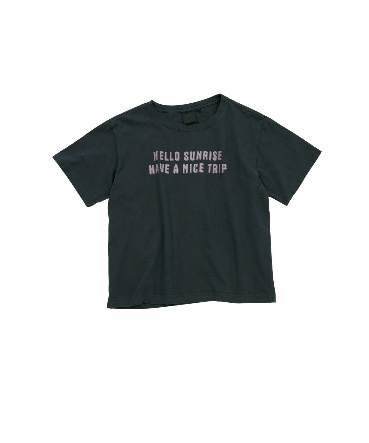 헬로 선라이즈(HELLO SUNRISE) HS P-dyed VTG Typo Logo Tee(W)_Charcoal