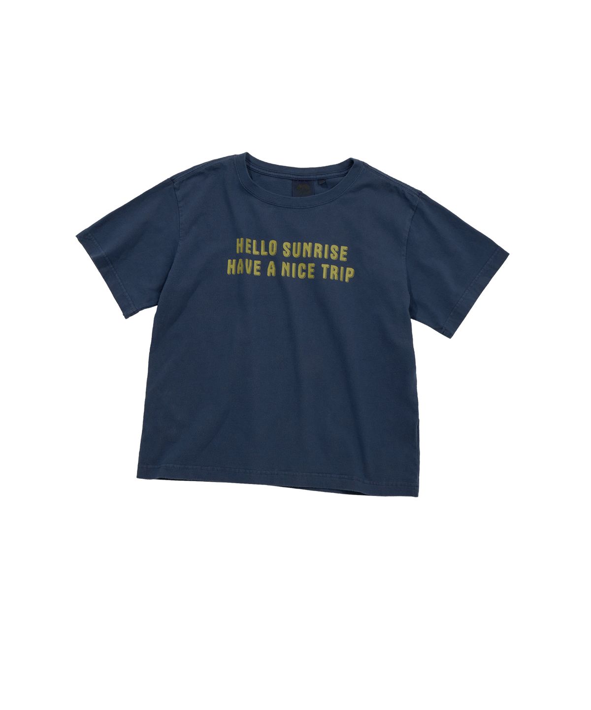 헬로 선라이즈(HELLO SUNRISE) HS P-dyed VTG Typo Logo Tee(W)_Navy