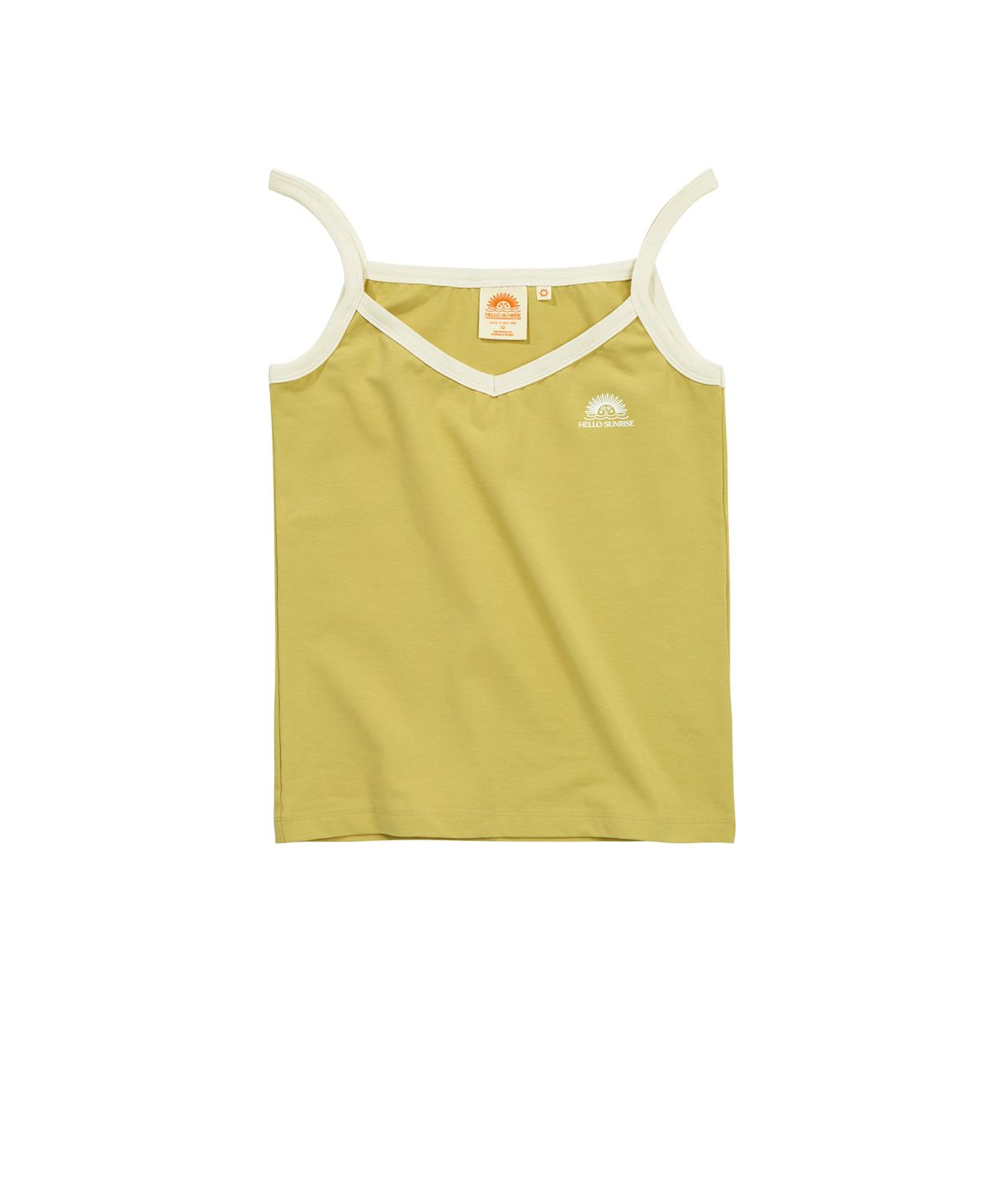헬로 선라이즈(HELLO SUNRISE) HS Color Line Sleeveless_Light Olive & White