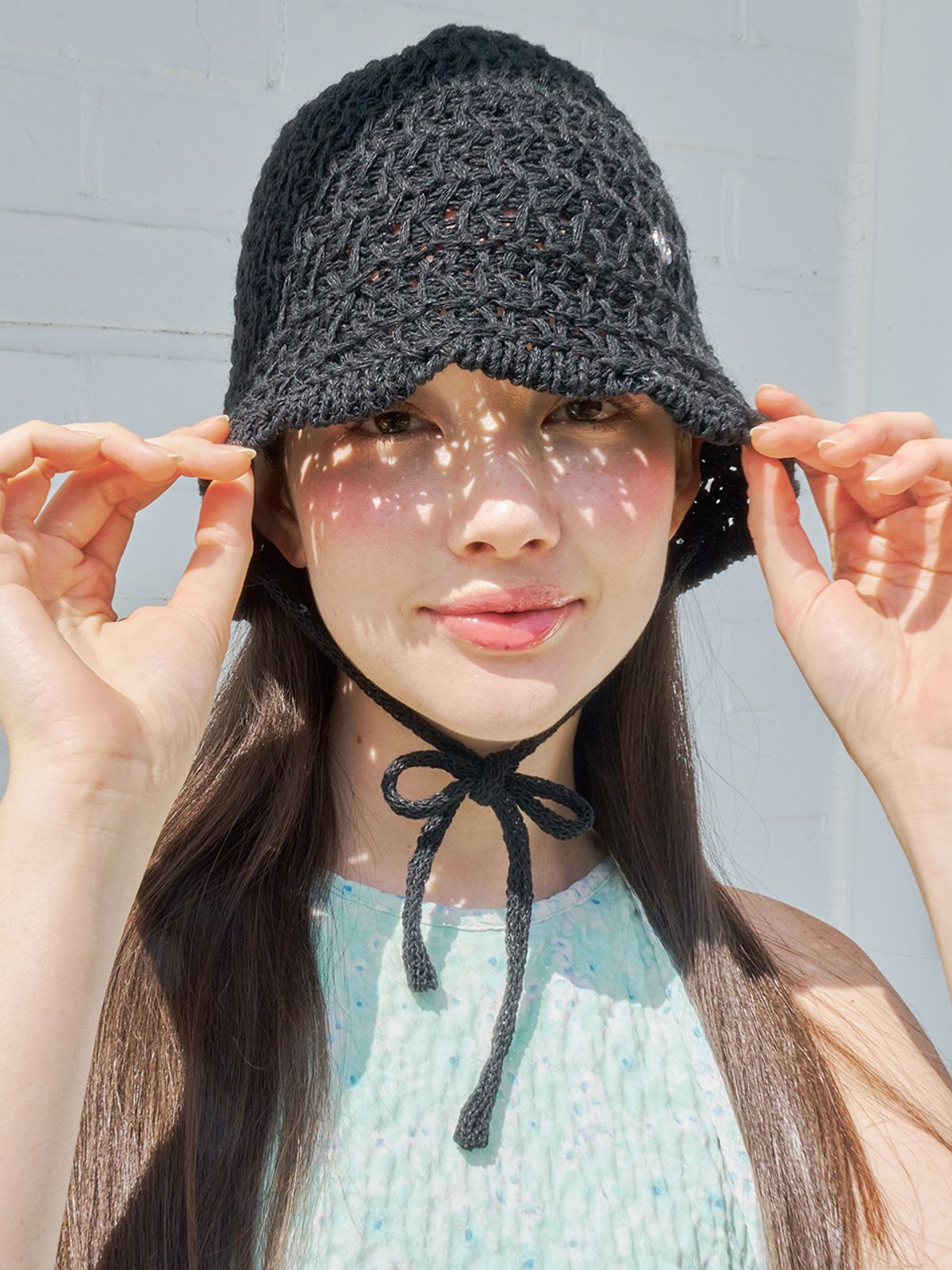 앵브록스(ENGBROX) gardening heart strap bucket hat_black