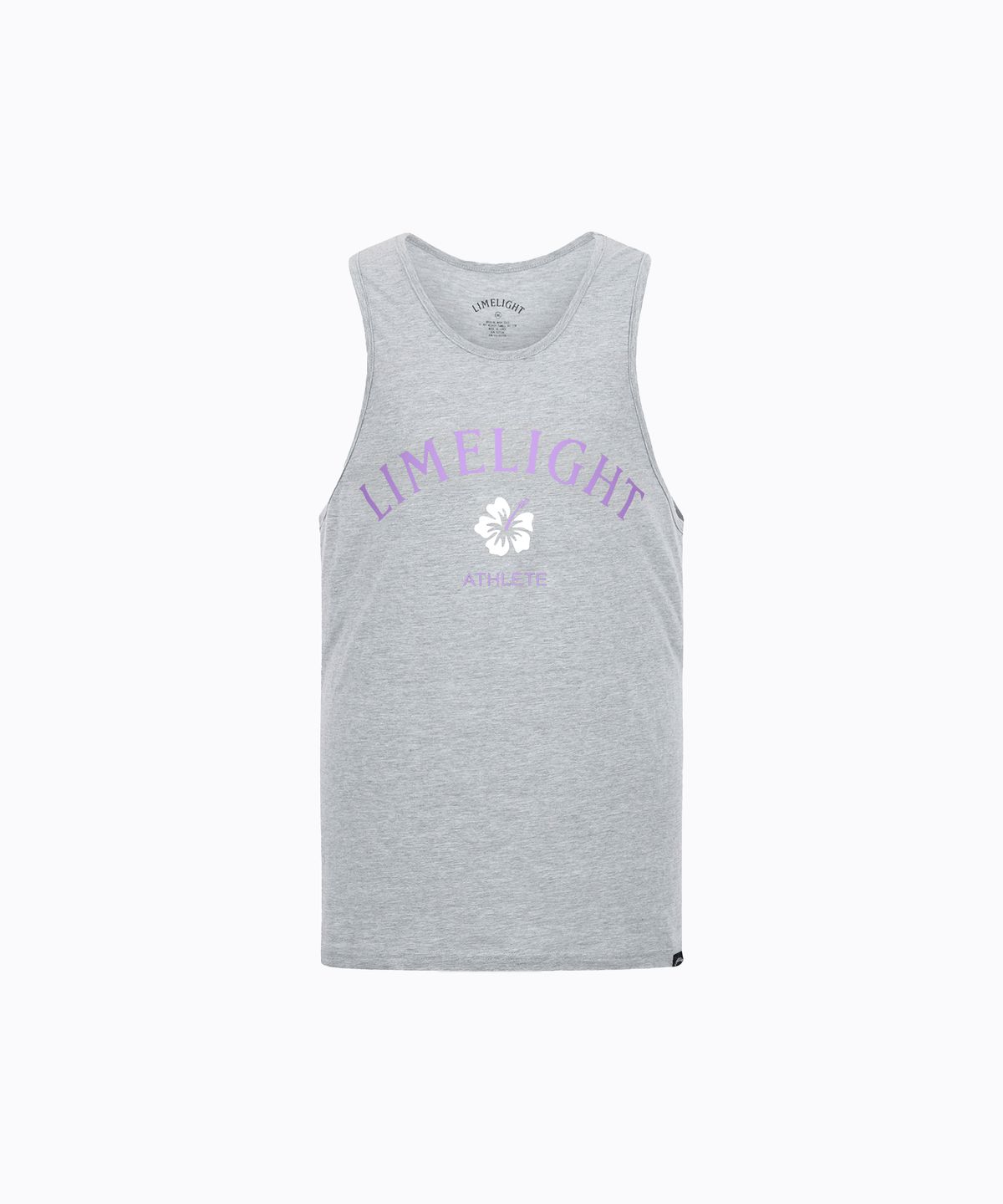라임라잇 어패럴(LIMELIGHT APPAREL) 아치 로고 히비스커스 슬리브리스 (그레이/라벤더)