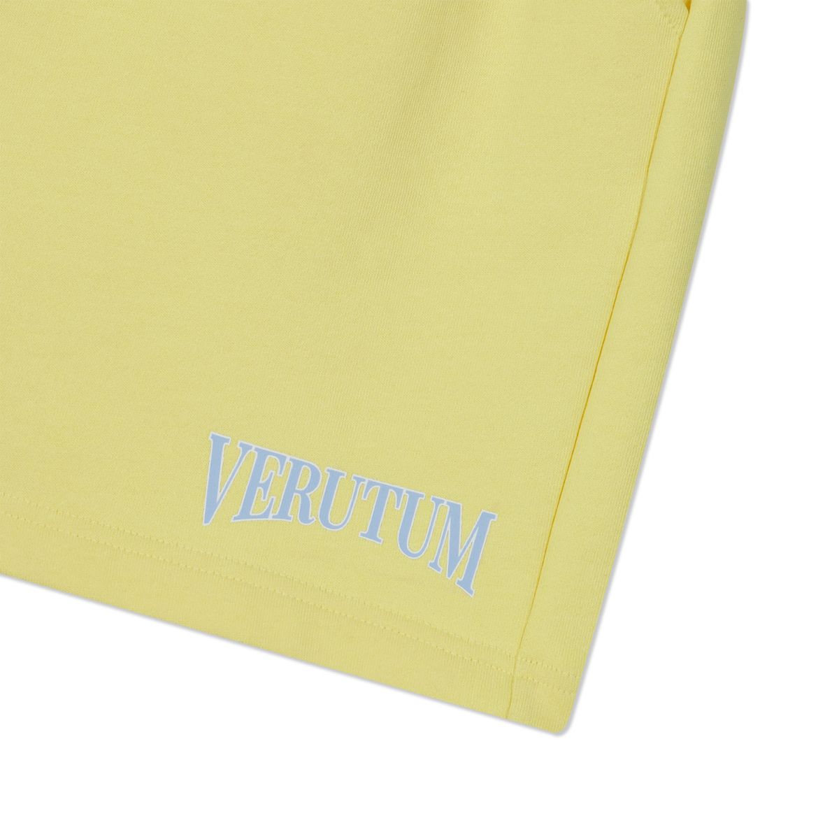 베루툼(VERUTUM) 세리프 아치 로고 스웻 반바지 우먼 라이트 옐로우