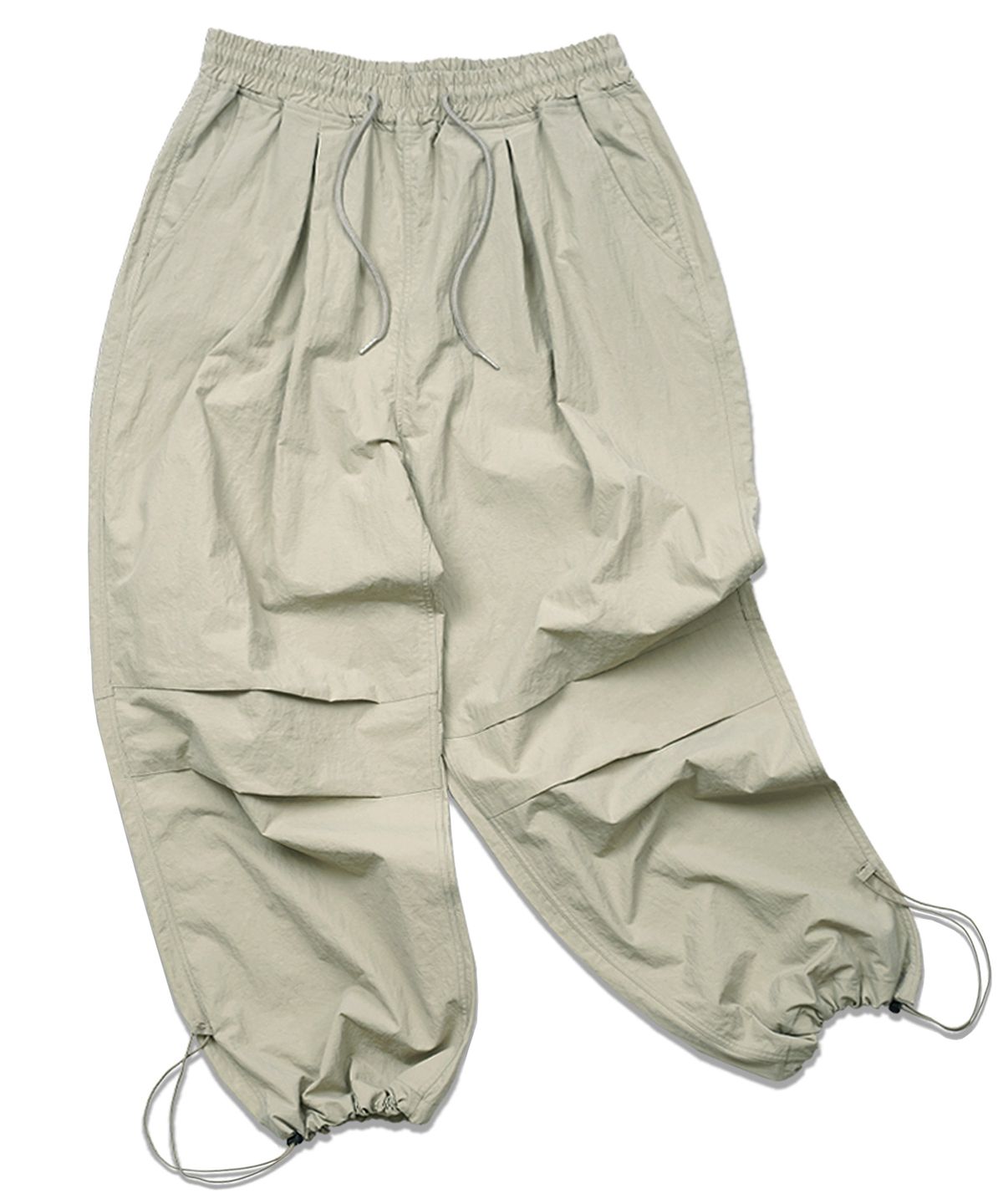 더마일(THEMILE) ML NYLON WIDE BALLON STRING PANT [BEIGE]