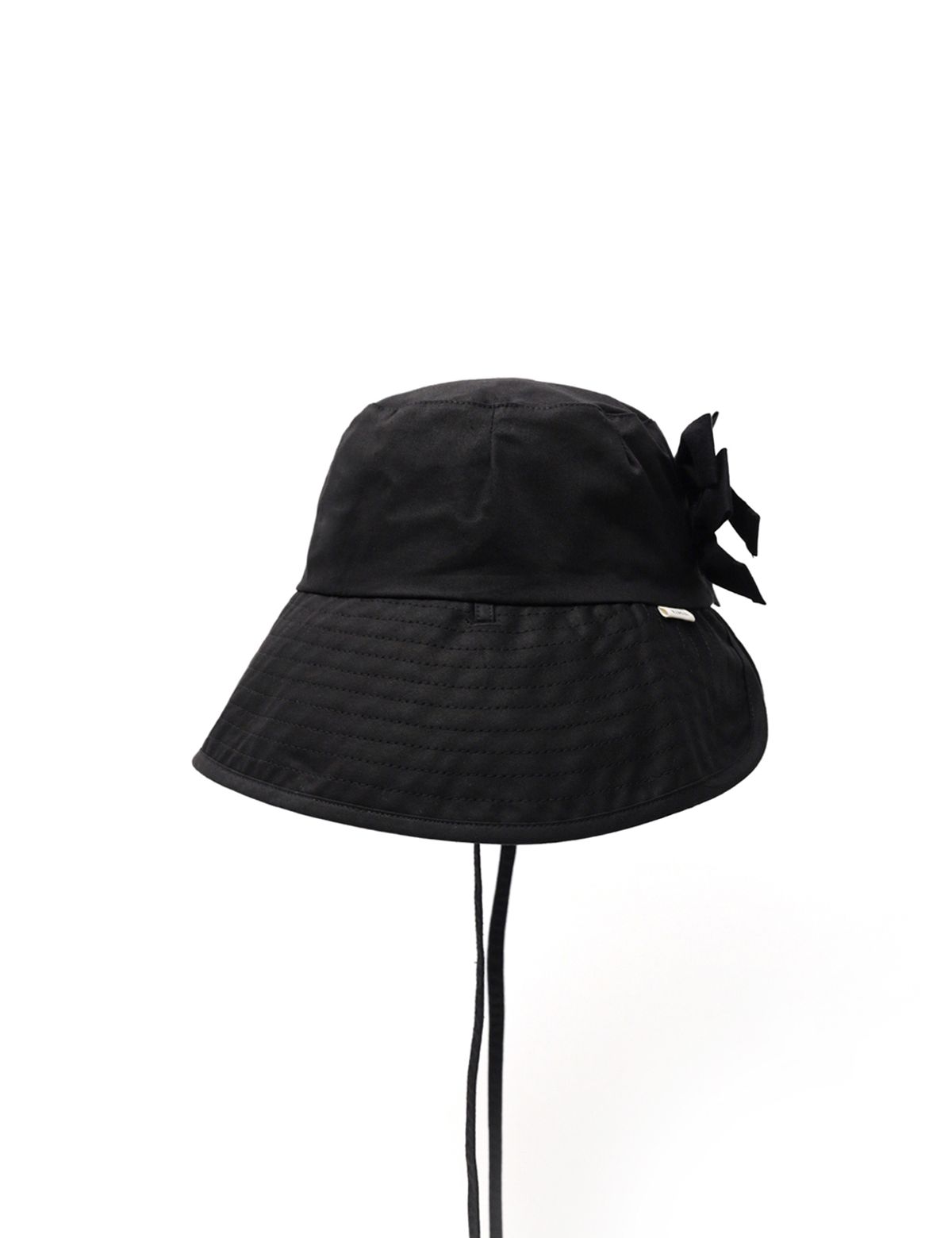 써피(SURFEA) RIBBON SLIT BUCKET HAT_BLACK