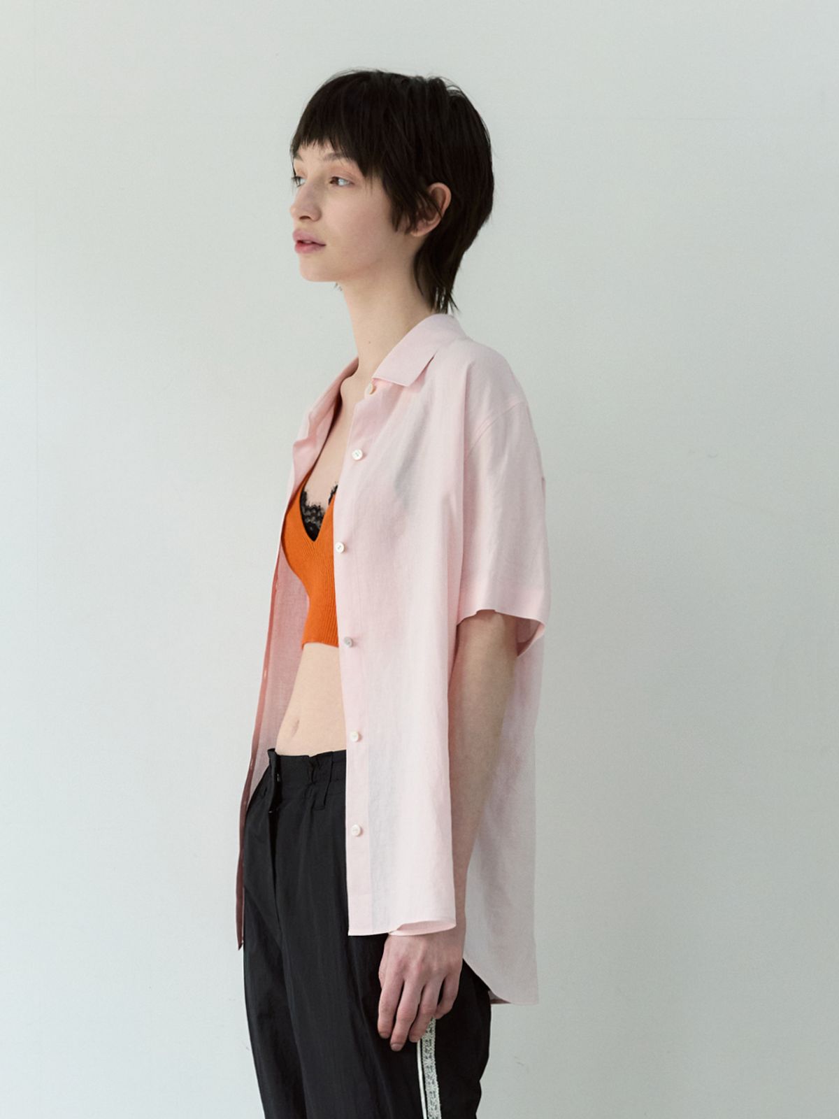 시엔느(SIENNE) Amanda Linen Shirt (Light Pink)