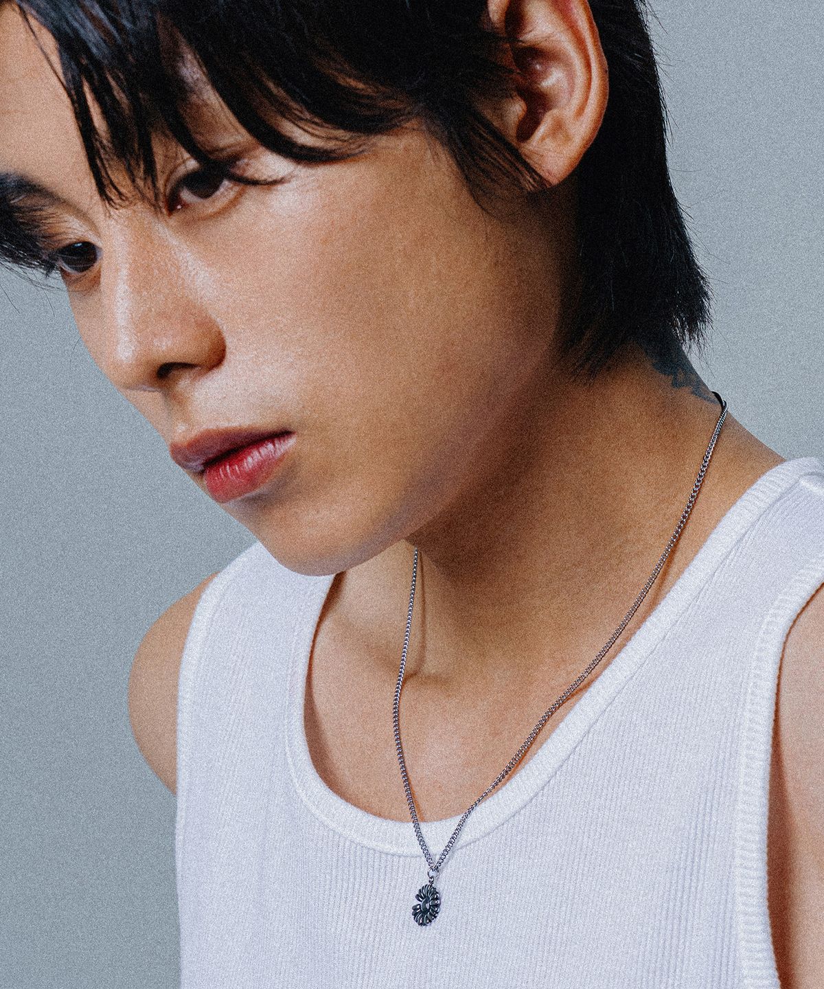 스칼렛또블랙(SCALETTOBLACK) SBM001 Steel daisy Necklace