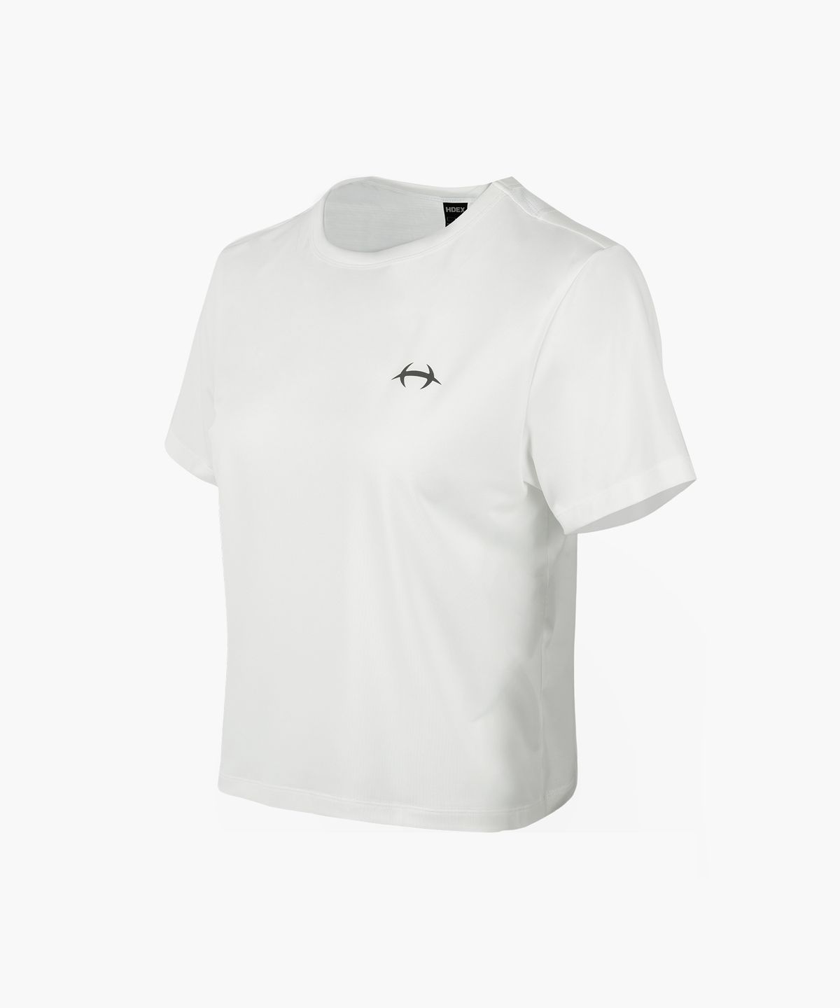 에이치덱스(HDEX) 우먼스 어시스트 크롭 백 포인트 숏 슬리브 (White)
