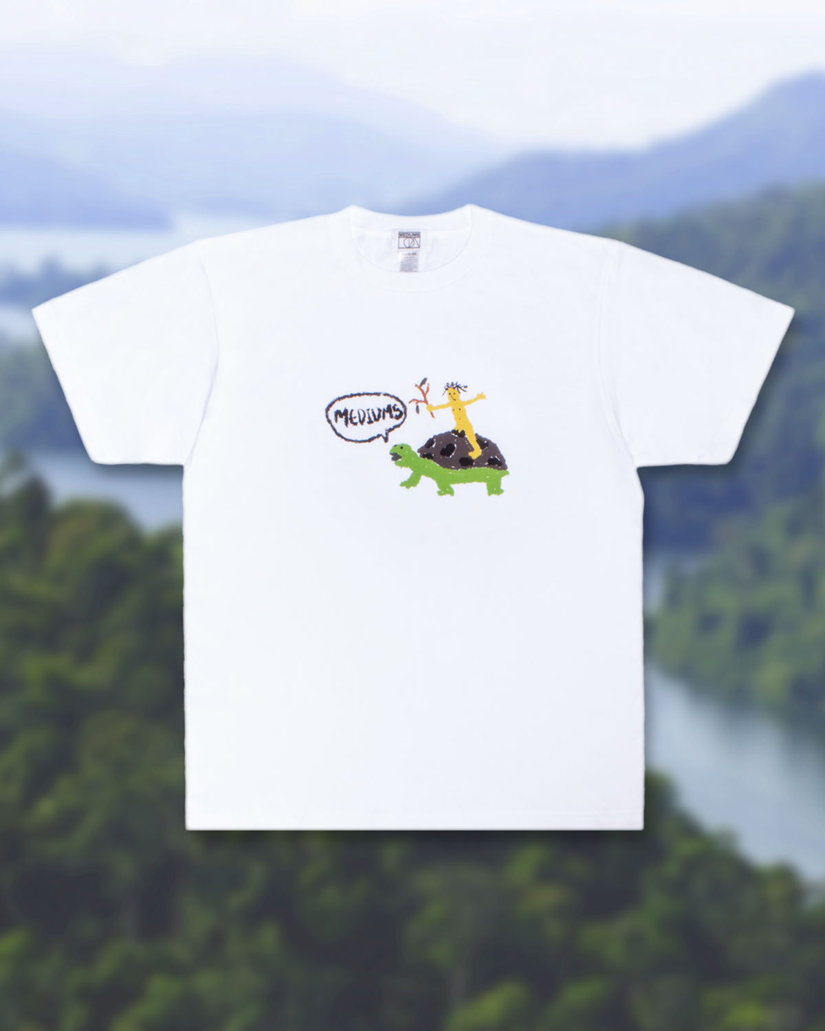 미디엄스(MEDIUMS) Turtle Taxi Tee - White (거북이 택시)