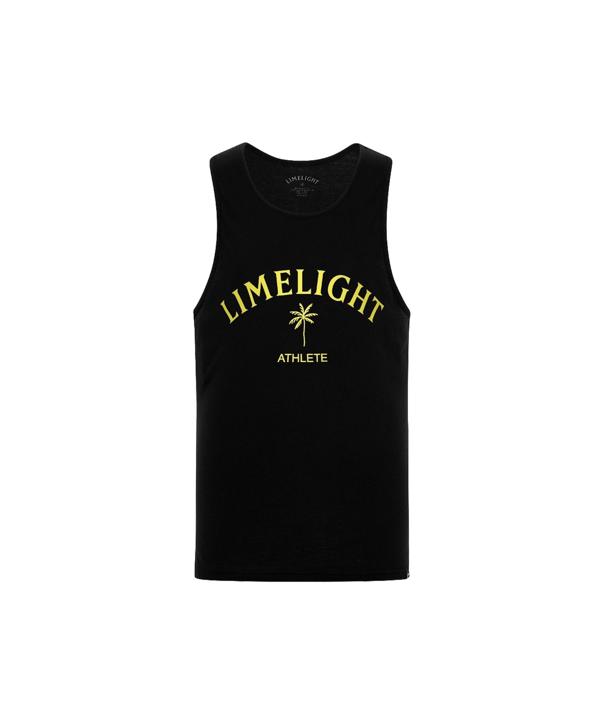 라임라잇 어패럴(LIMELIGHT APPAREL) 아치 로고 팜트리 슬리브리스 (블랙/옐로우)