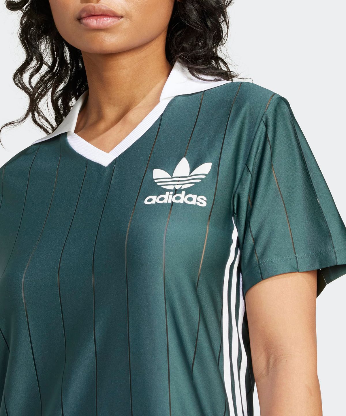 아디다스(ADIDAS) 3S 핀스트라이프 드레스 - 그린 / IX5507