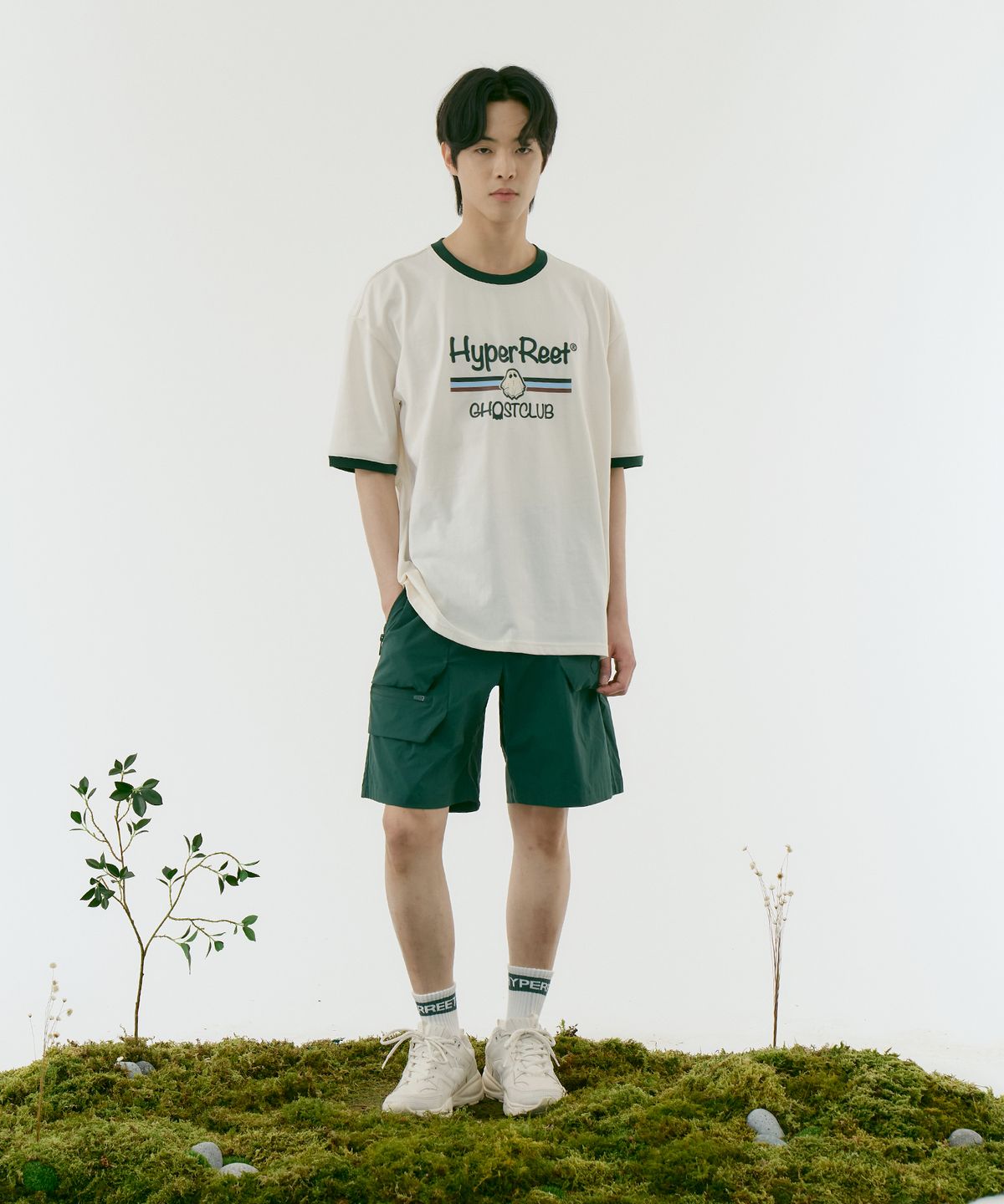 하이퍼리트(HYPERREET) 쿨코튼 링거 반팔티 [버터]_HF2TS070