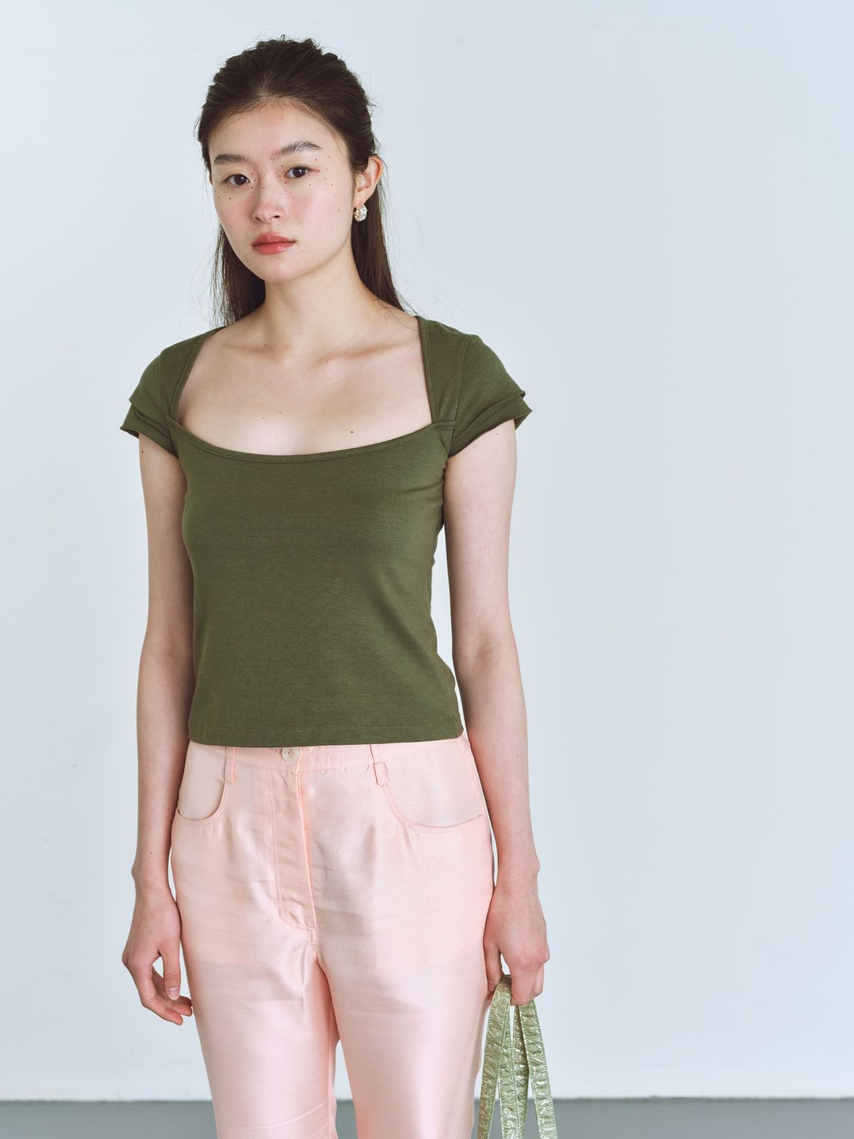 콜로신스(COLOCYNTH) Leaf Square T-shirt Dark Olive