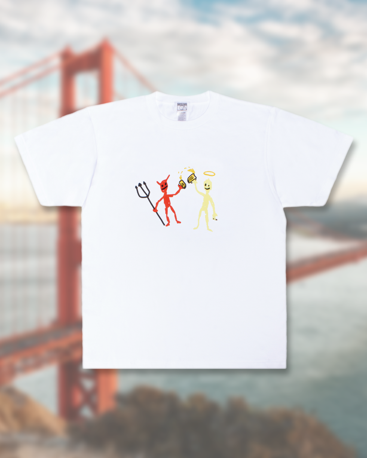 미디엄스(MEDIUMS) Cheers Tee - White (치얼스)