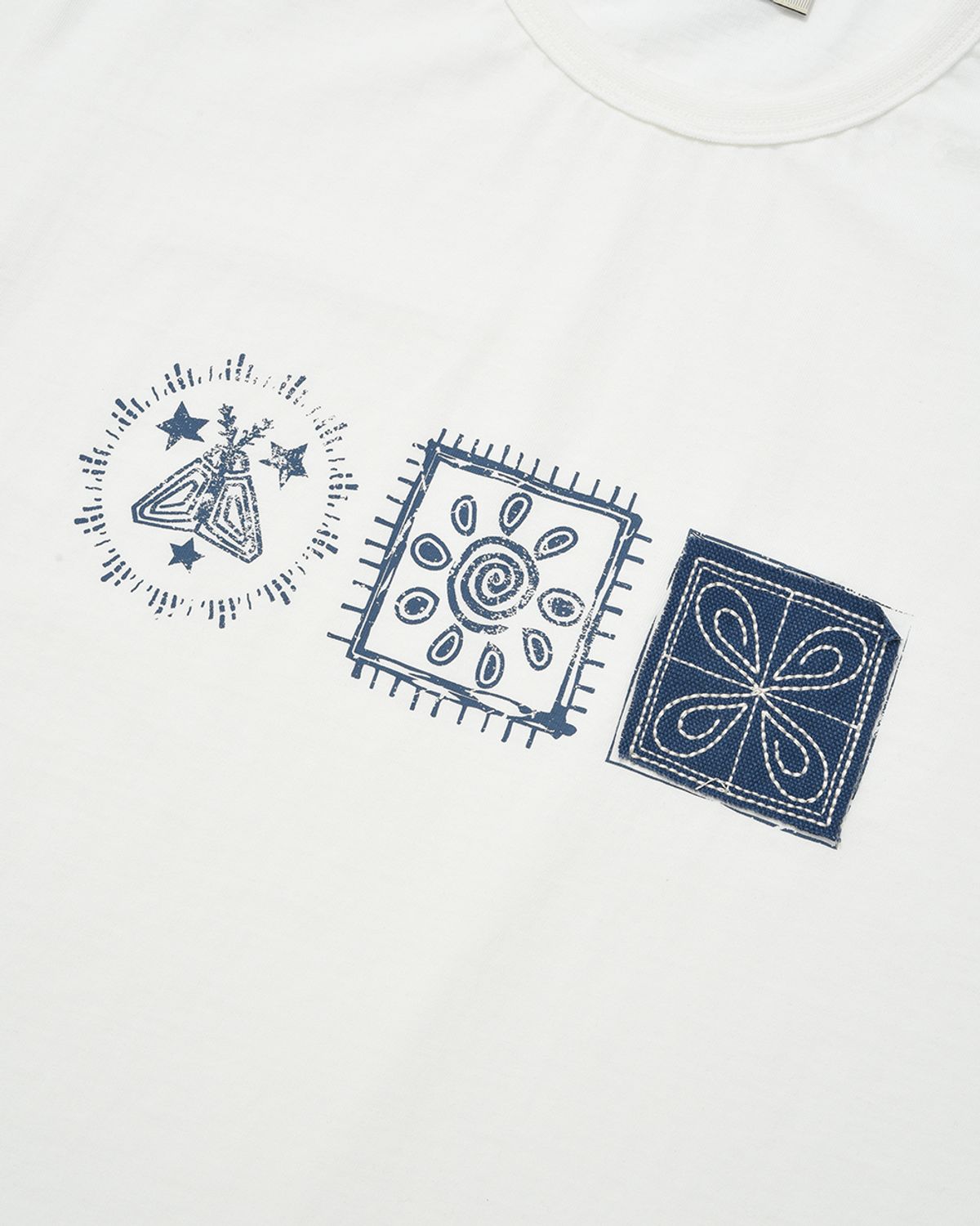 카락터(KARACTOR) (W) Stamp crop half T-shirts / Off White