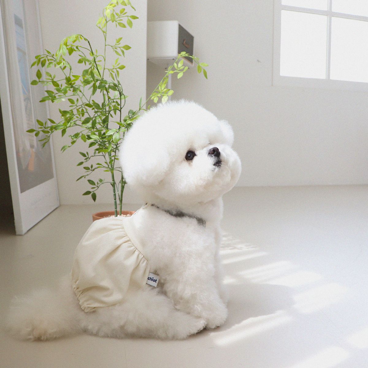 쉬오트(CHIOT) 러브썸 볼륨 오버롤 (크림)