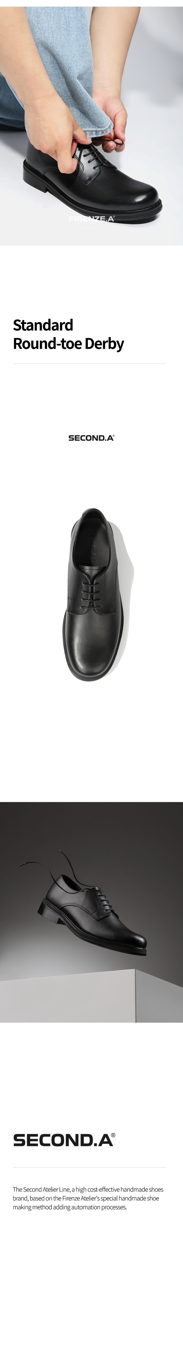 MUSINSA FIRENZE ATELIER Standard Round-toe Derby Shoes