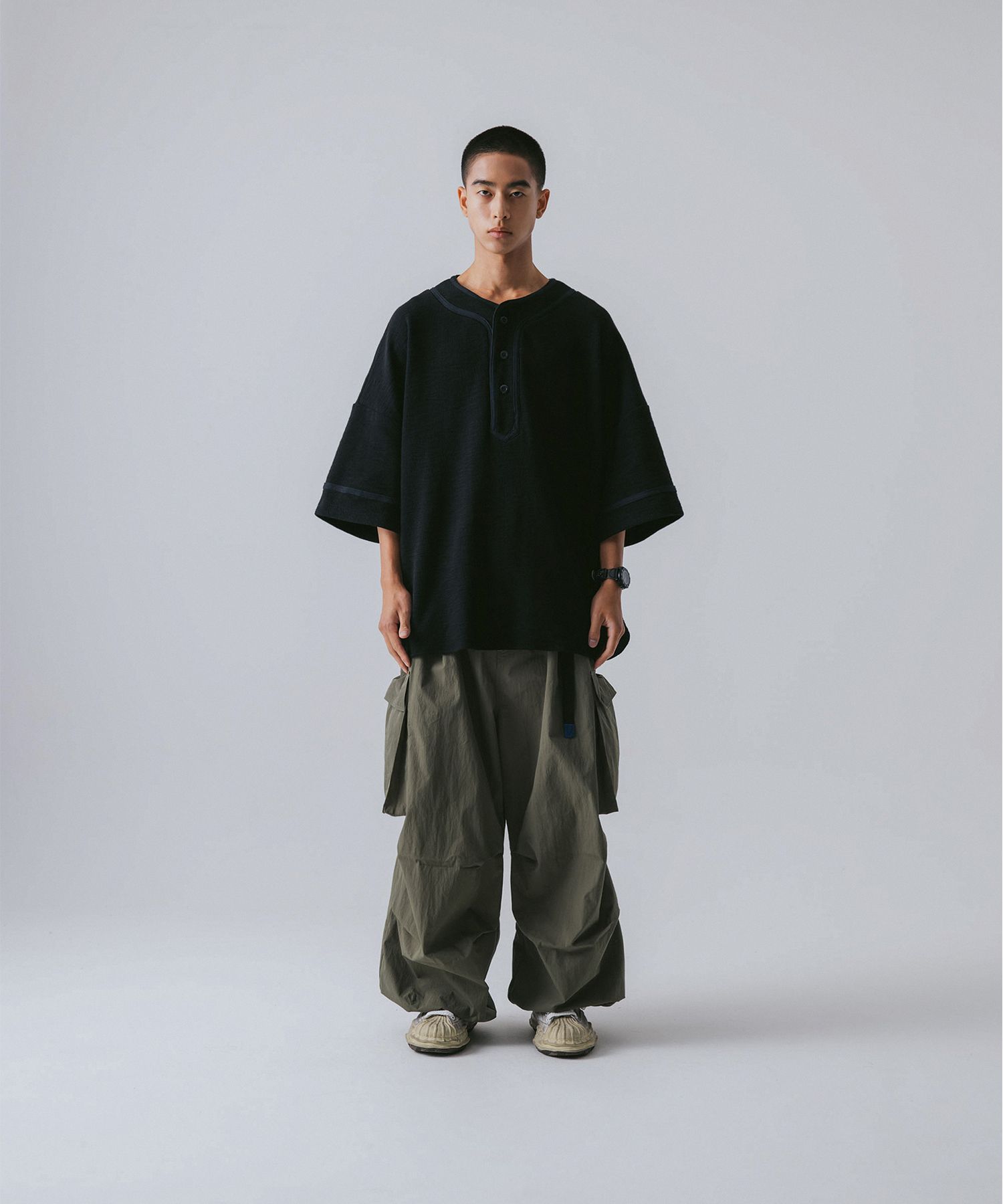【ANGLAN】24SS★ [AG] CN Belt Cargo Balloon Pants MUSINSA | ANGLAN CN Belt Cargo Balloon Pants - Khaki