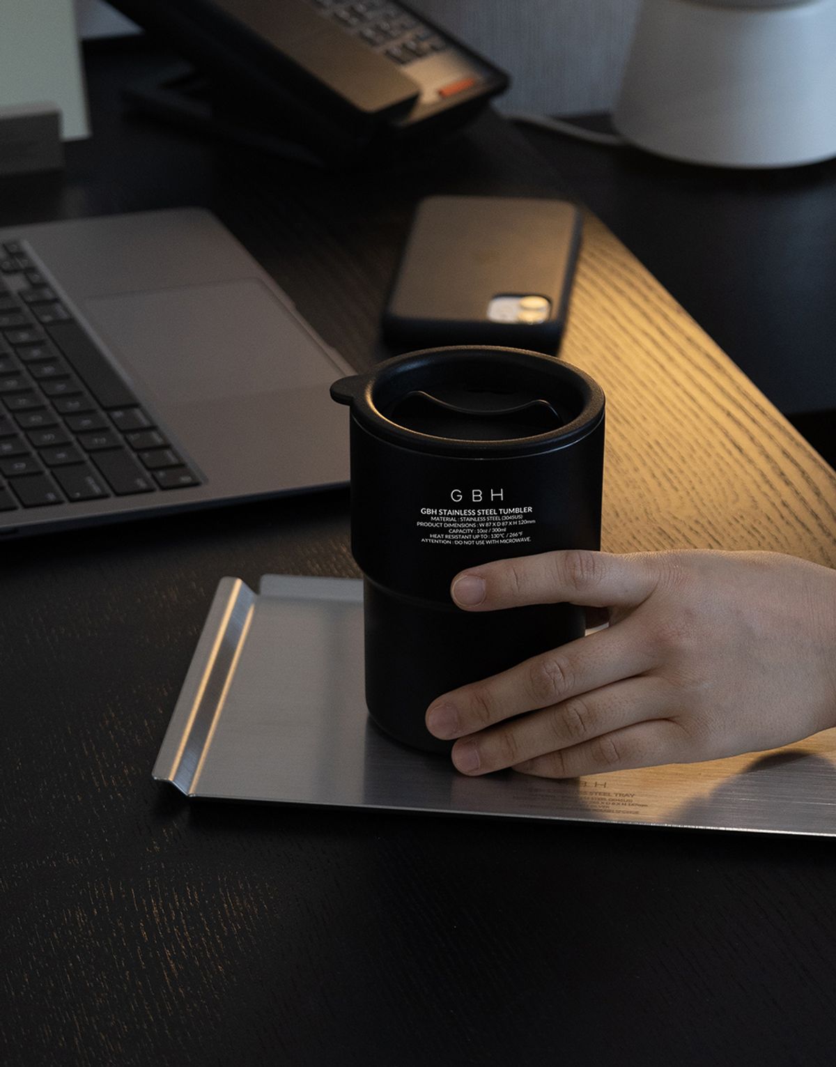 지비에이치 홈(GBH HOME) STAINLESS STEEL TUMBLER BLACK 텀블러