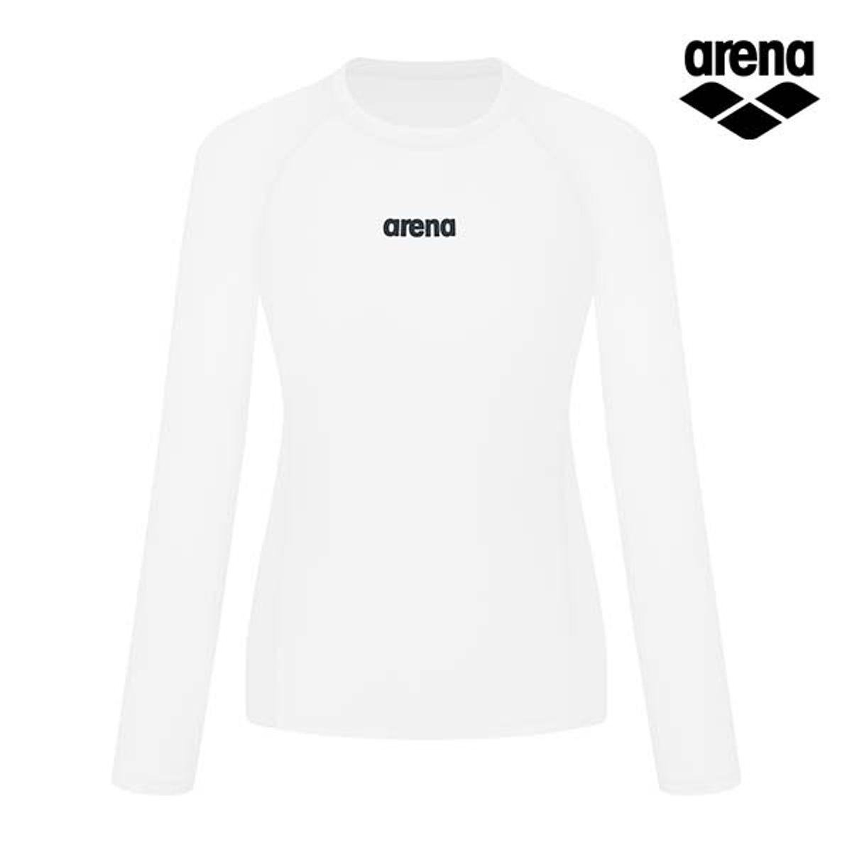 아레나(ARENA) 뉴웨이브 레귤러핏 세미크롭 래쉬가드 A4BL1QR46WHT