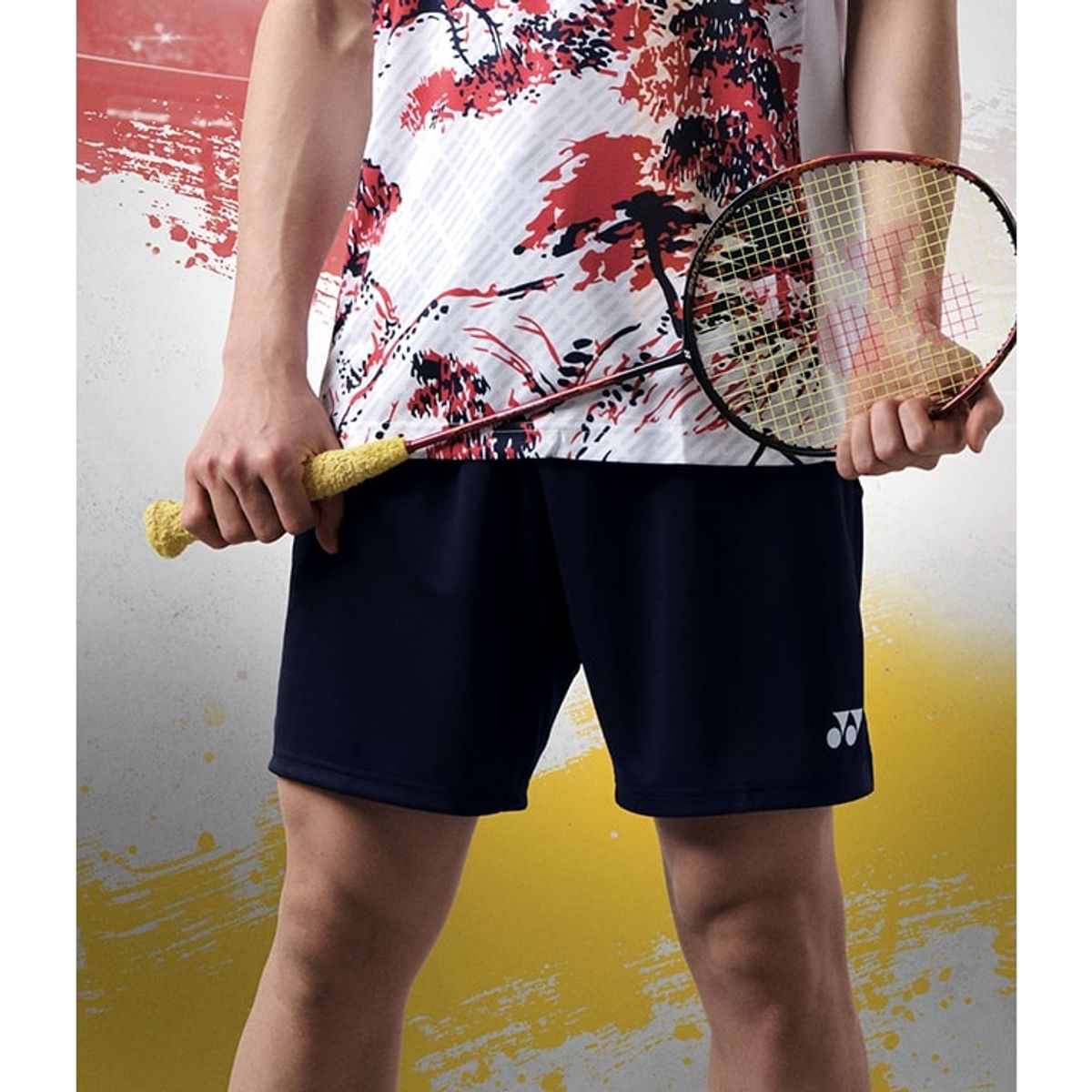 요넥스(YONEX) 24 F/W 국가대표 남성 게임웨어 반바지 (화이트/네이비블루)