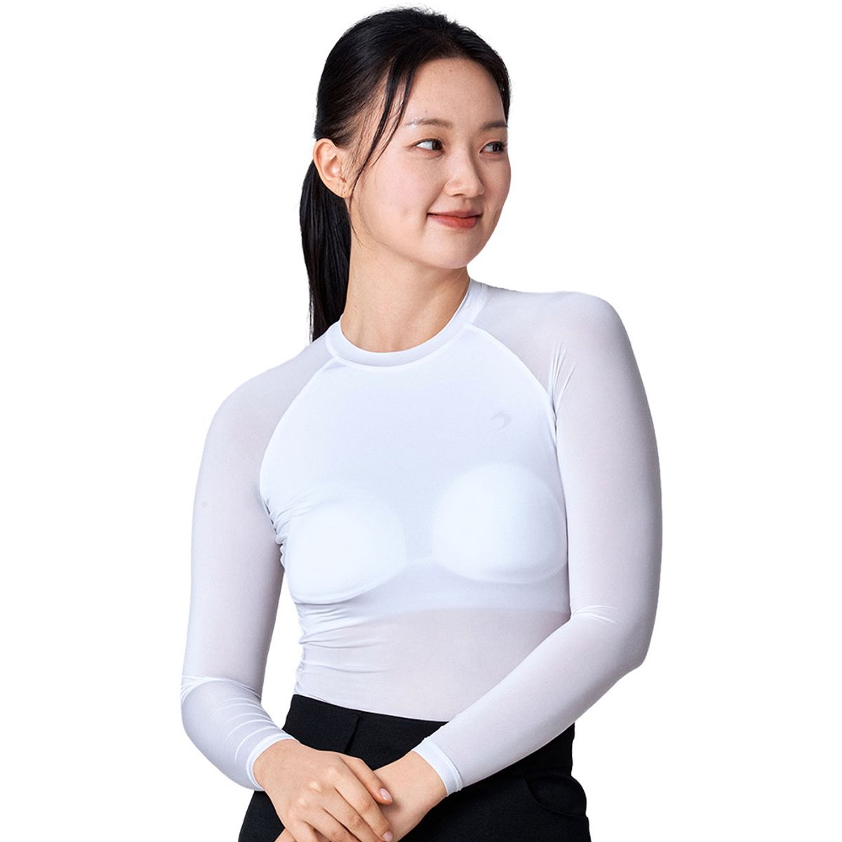 티에스스포츠(TS SPORTS) 여성 골프이너웨어 라운드넥(볼륨컵)