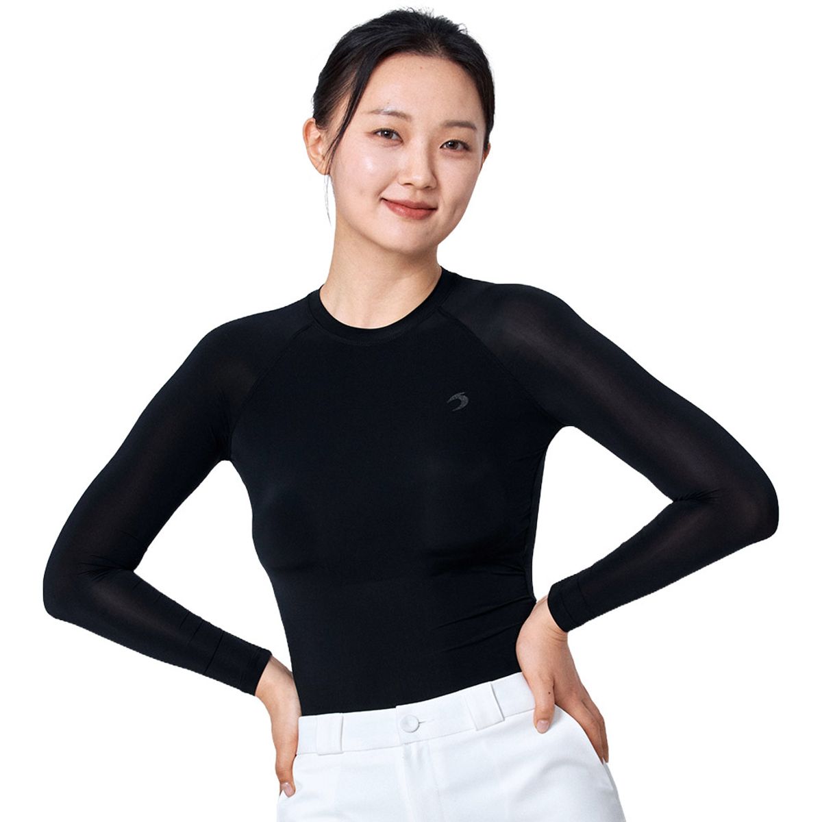 티에스스포츠(TS SPORTS) 여성 골프이너웨어 라운드넥(볼륨컵)