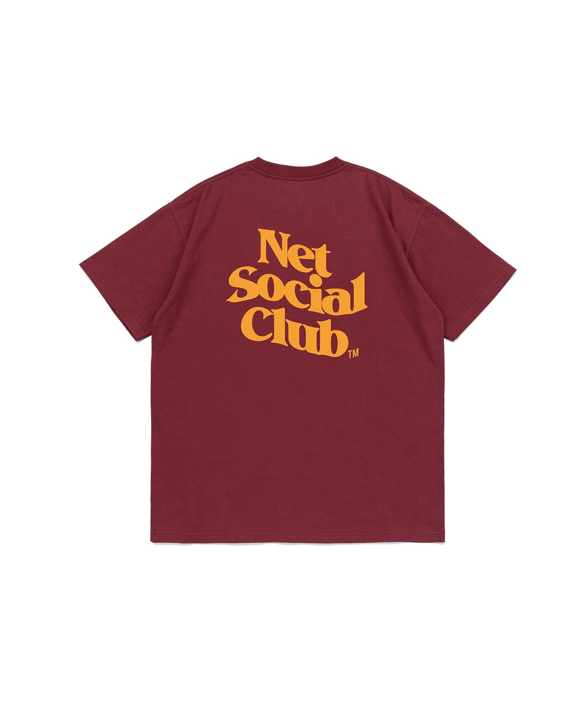 넷소셜클럽(NET SOCIAL CLUB) 웨이브 비비드 로고 반팔티 (버건디)