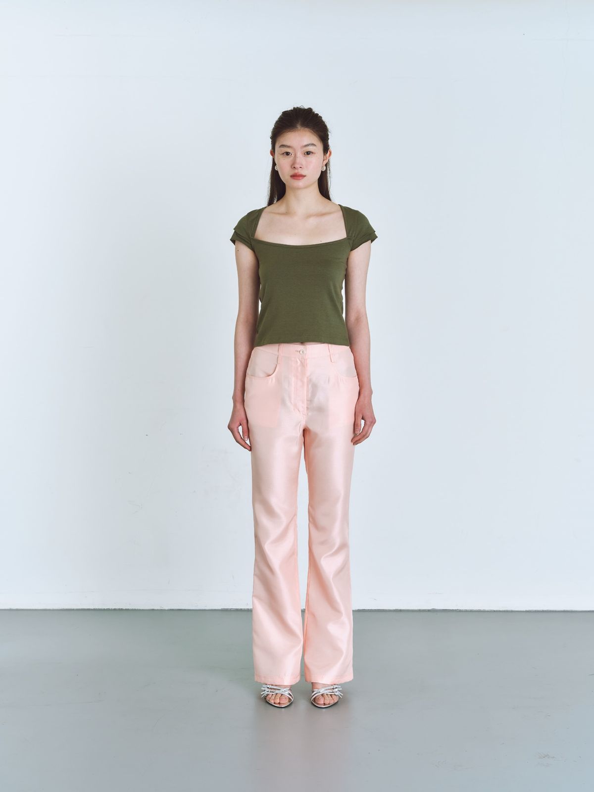 콜로신스(COLOCYNTH) Glossy Silky Pants PeachRose