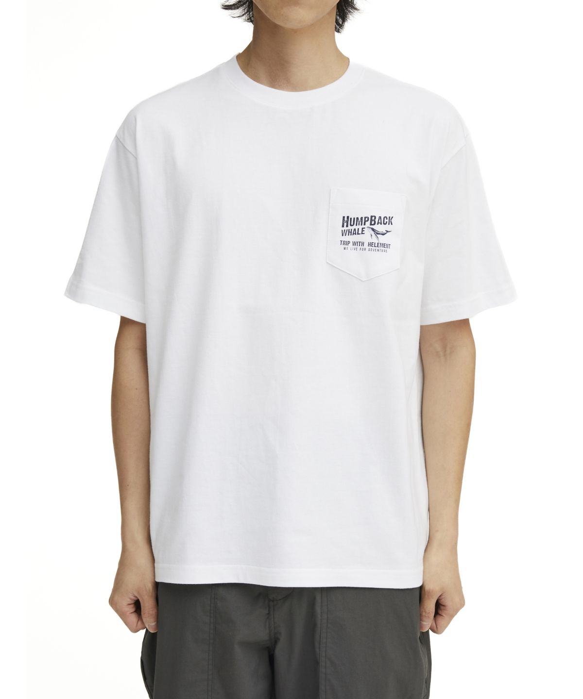 힐리먼트(HELEMENT) 험프백 포켓 반팔티셔츠 (WHITE)
