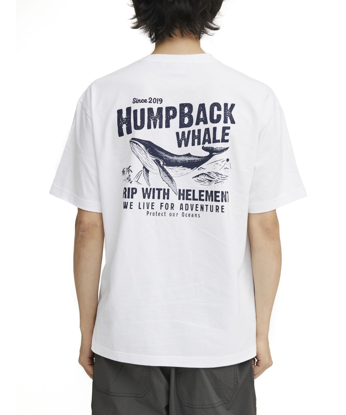 힐리먼트(HELEMENT) 험프백 포켓 반팔티셔츠 (WHITE)