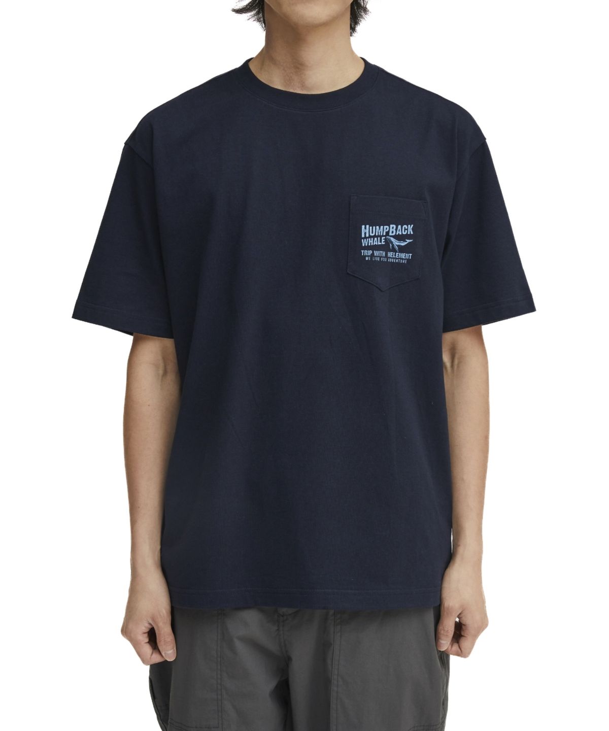 힐리먼트(HELEMENT) 험프백 포켓 반팔티셔츠 (NAVY)