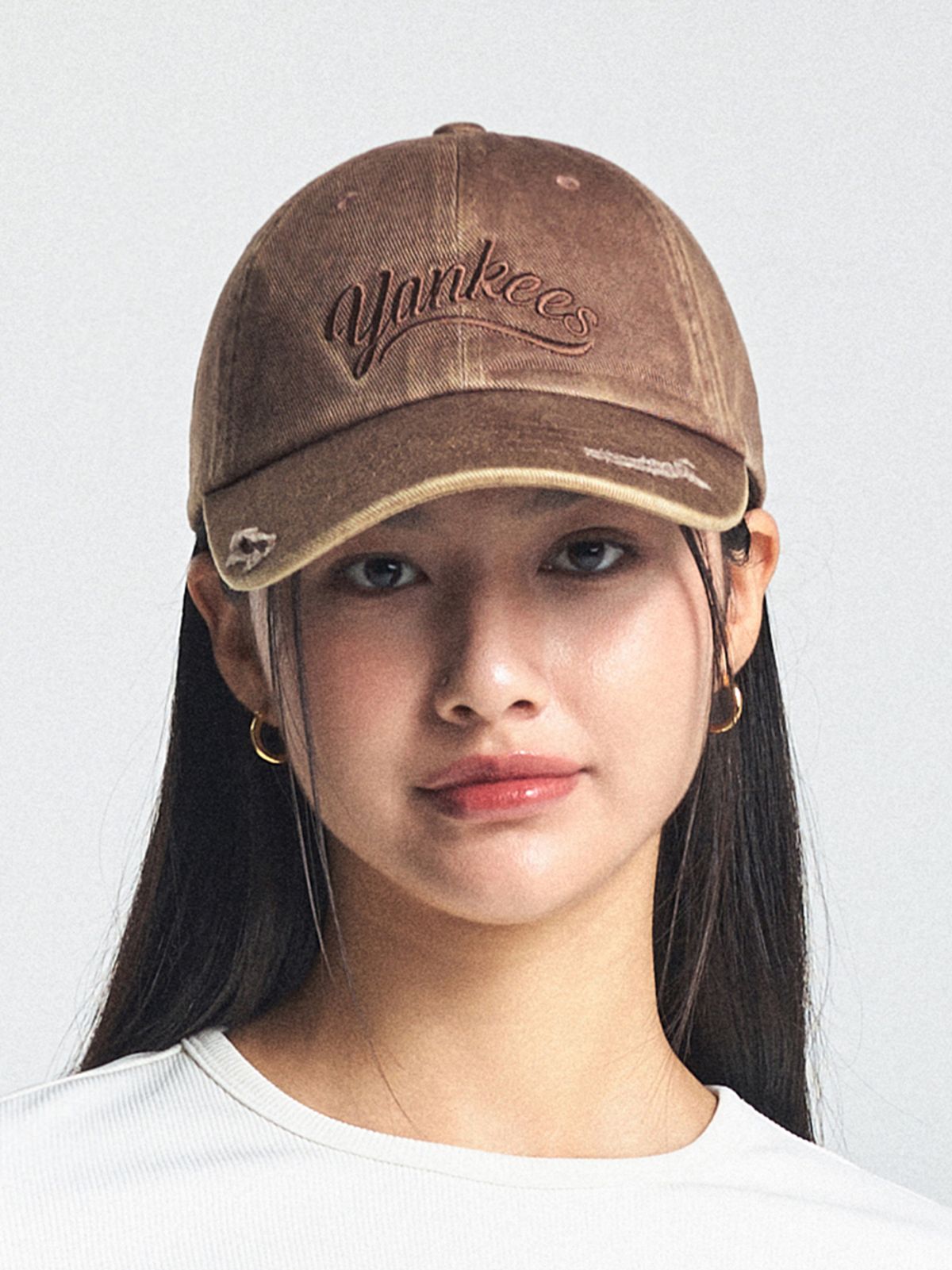엠엘비(MLB) 빈티지 컬시브 언스트럭쳐 볼캡 NY (Mg.Brown)