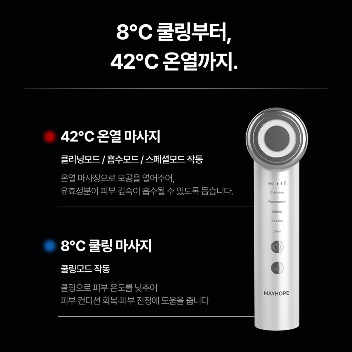메이홉(MAYHOPE) 5in1 갈바닉 고주파 마사지기