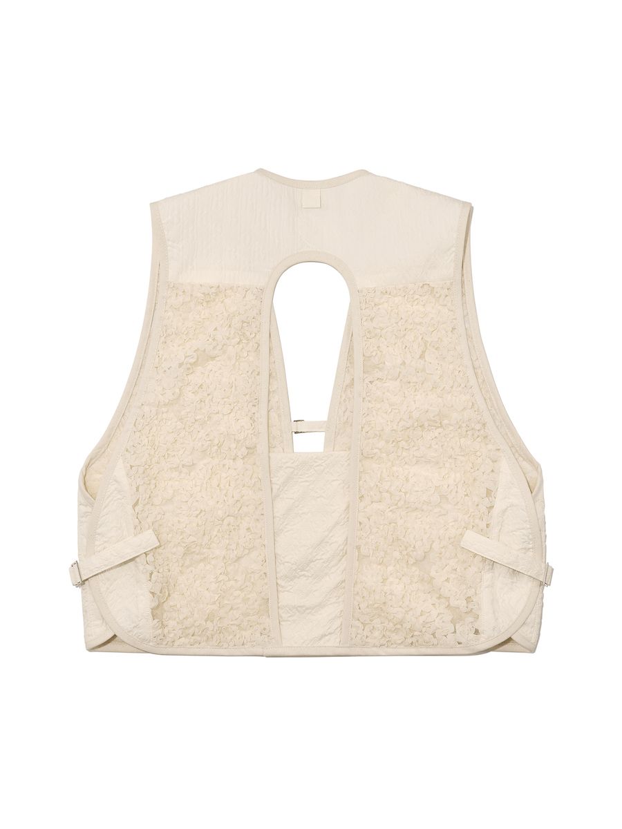 ベスト・ジレ GLOWNY GG LACE CARGO VEST 4BFK486 MUSINSA公式 | GLOWNY GG LACE CARGO VEST (IVORY)