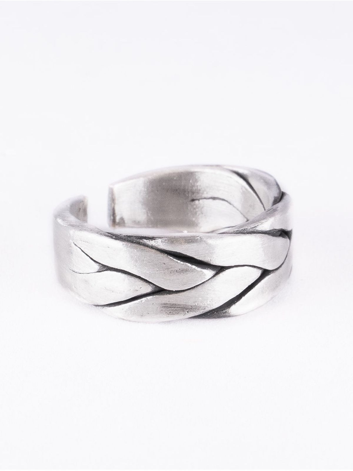 하랑(HARANG) HR 220R_Silver Flat Braid Ring