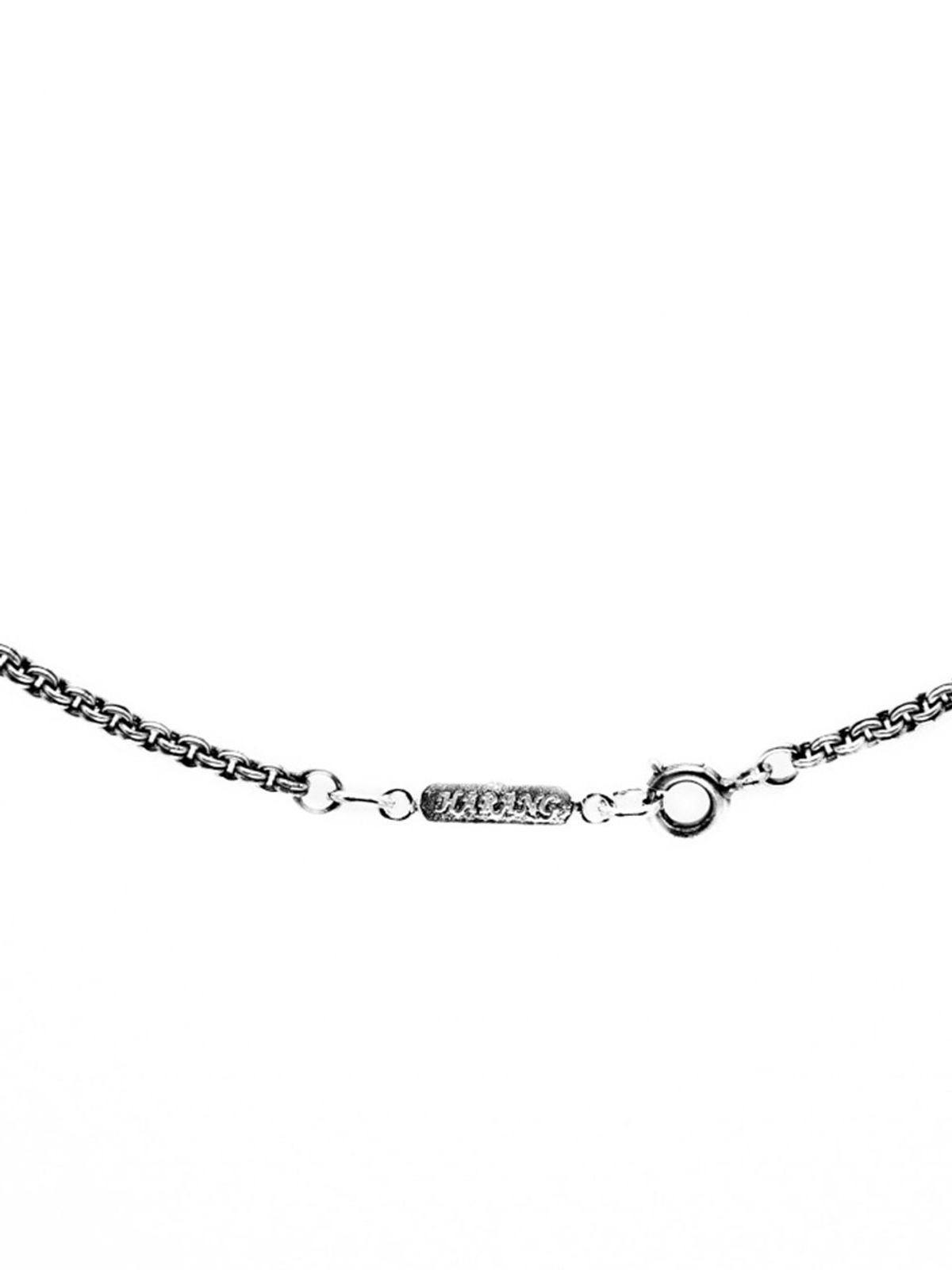하랑(HARANG) HR 361N_Silver Double Ring Chain Necklace