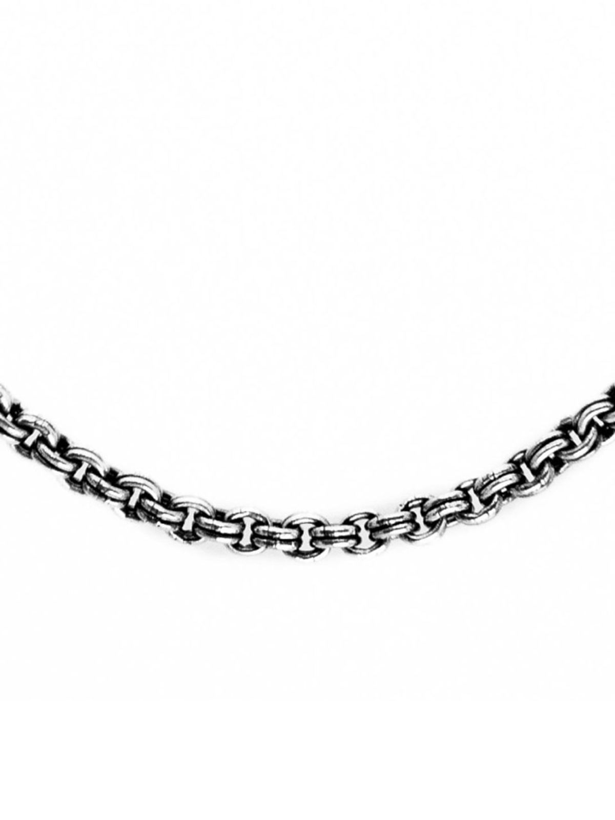 하랑(HARANG) HR 361N_Silver Double Ring Chain Necklace