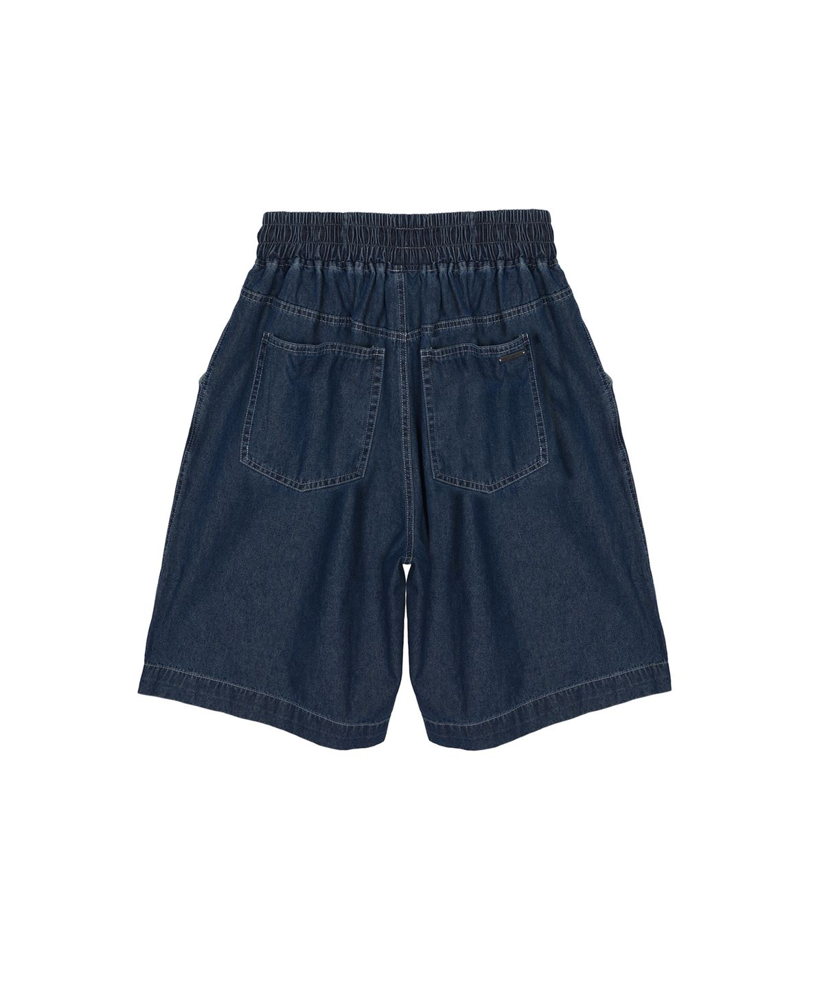 닉앤니콜(NICK&NICOLE) WASHED BANDING BURMUDA DENIM PANTS_BLUE