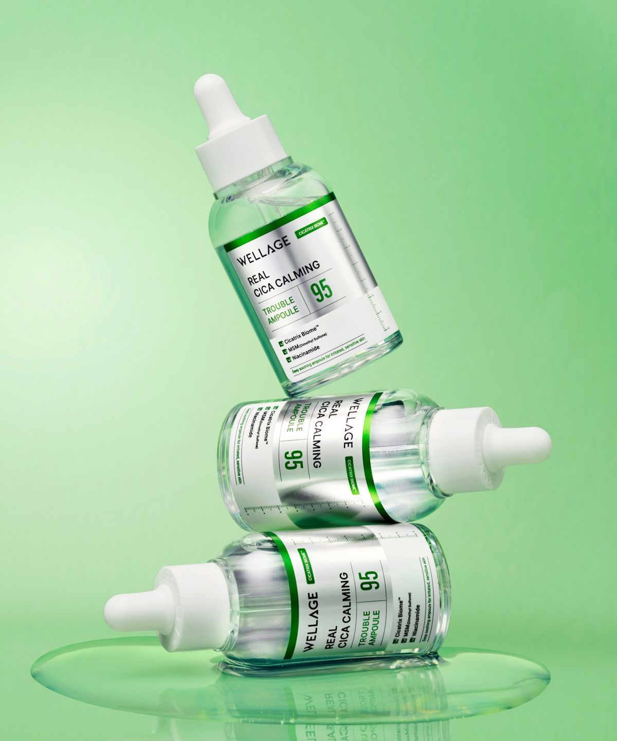 웰라쥬(WELLAGE) [2종세트] 리얼 시카 카밍 트러블 앰플 50ml+크림 50ml