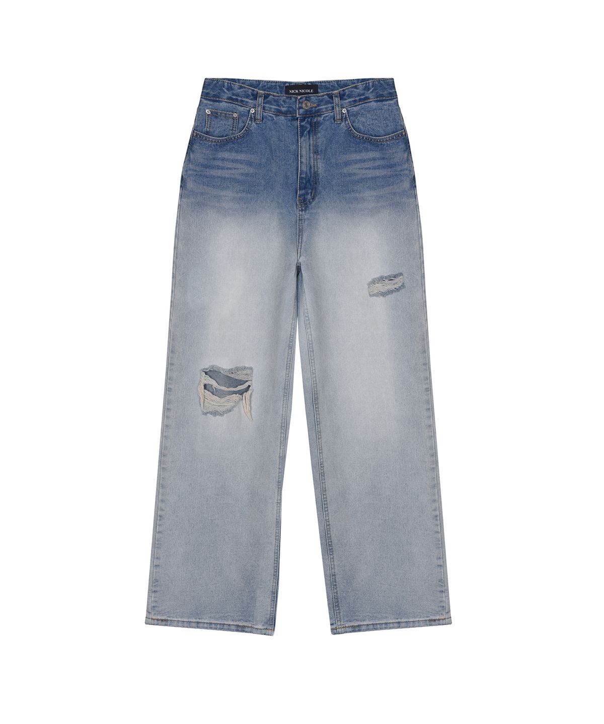 닉앤니콜(NICK&NICOLE) BUTTERFLY FADED WASHING DENIM PANTS_BLUE