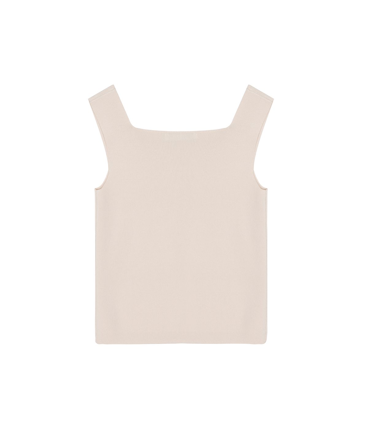 닉앤니콜(NICK&NICOLE) CROP SQUARE NECK KNIT SLEEVELESS_BEIGE