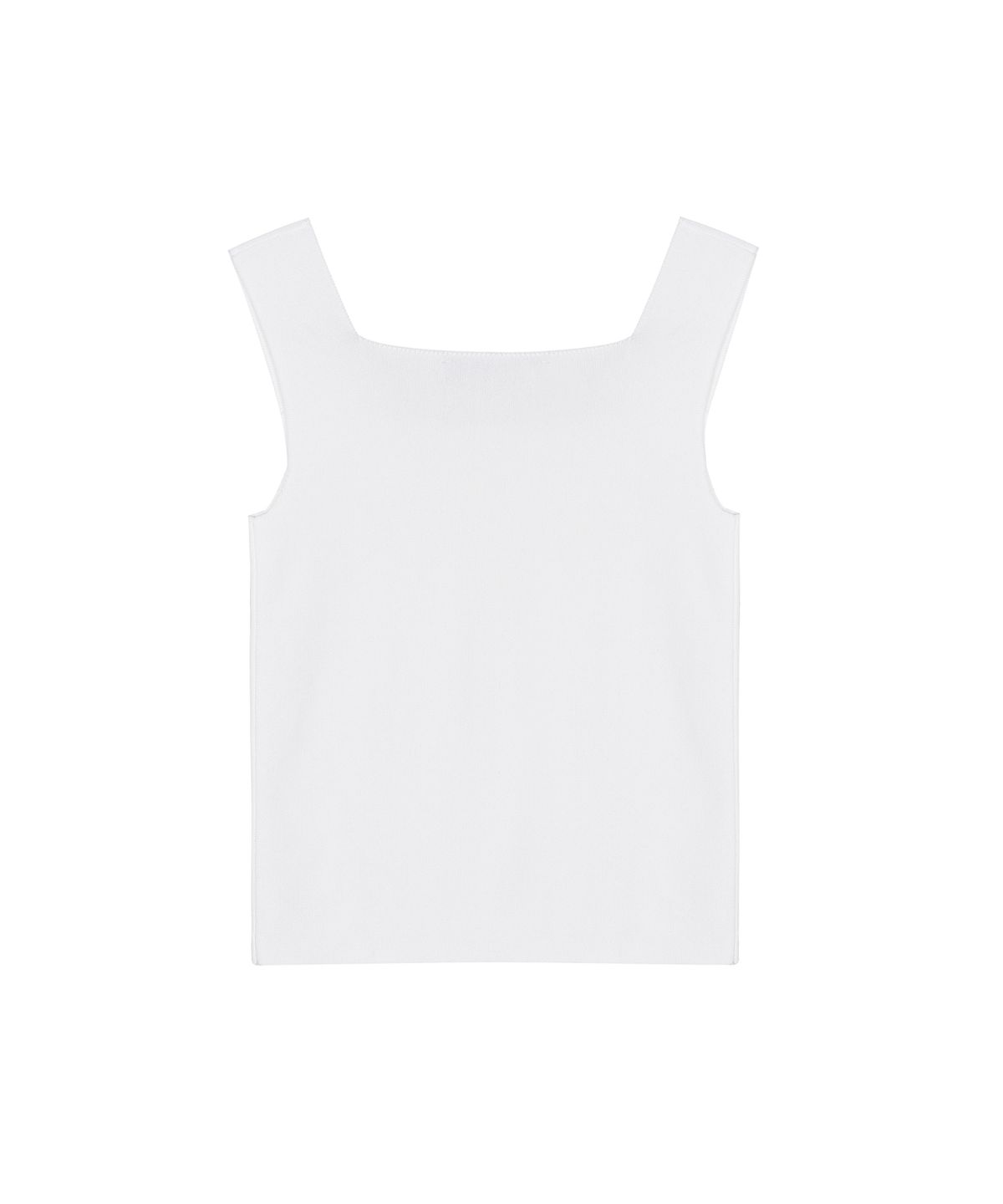 닉앤니콜(NICK&NICOLE) CROP SQUARE NECK KNIT SLEEVELESS_IVORY