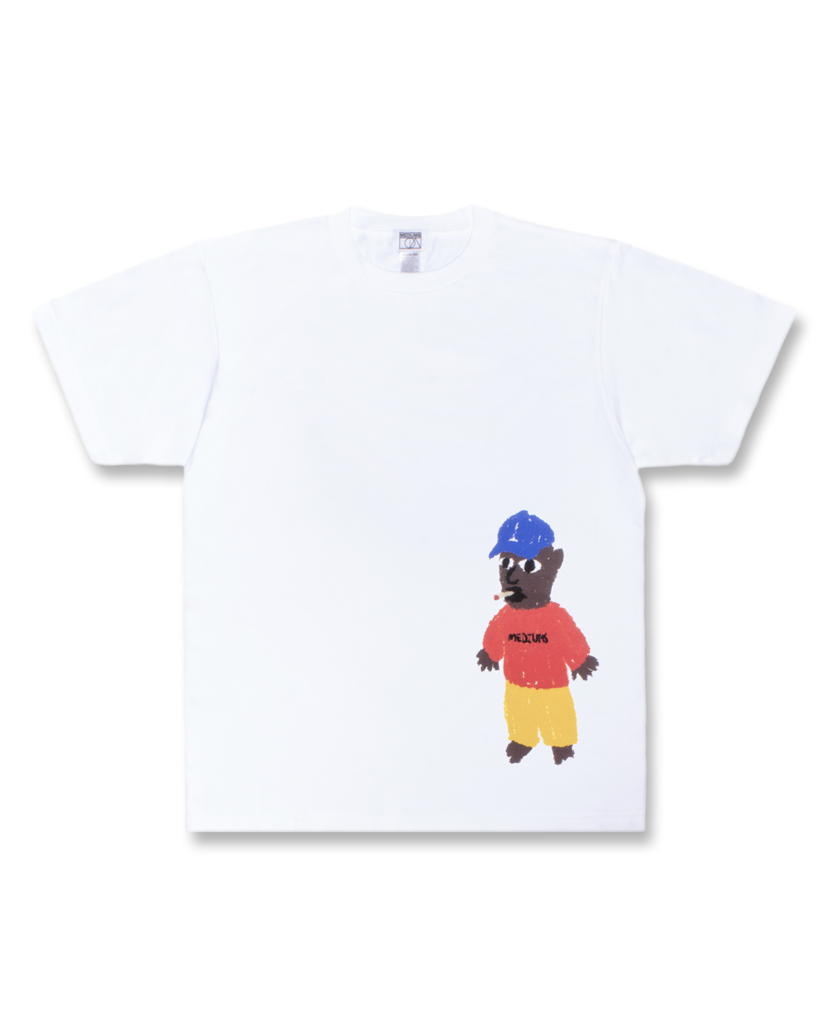 미디엄스(MEDIUMS) Cigarette Man Tee - White (담배 아저씨 티셔츠)