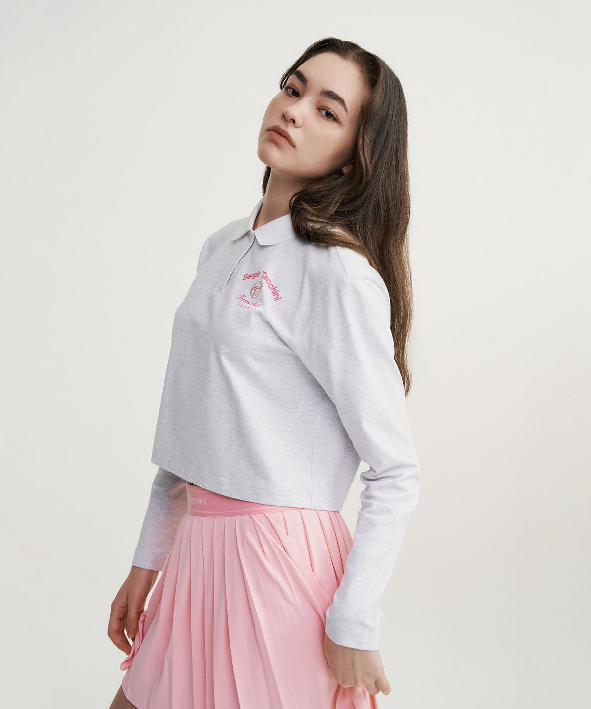 세르지오 타키니(SERGIO TACCHINI) W 데일리 저지 긴팔 폴로 (L.Melange Grey)